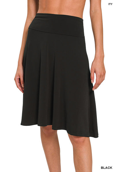 A-Line Fold Over Flared Skirt-Happy Campers Boutique-Happy Campers Boutique, Women's Fashion and More in Plainwell, MI