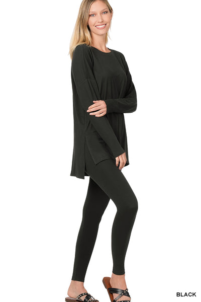 Zenana - BRUSHED DTY MICROFIBER LOUNGEWEAR SET-Happy Campers Boutique-Happy Campers Boutique, Women's Fashion and More in Plainwell, MI