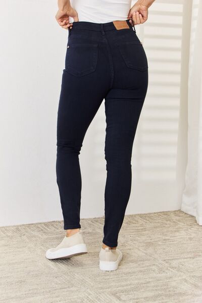 Judy Blue Full Size Garment Dyed Tummy Control Skinny Jeans-DENIM-Trendsi-Happy Campers Boutique, Women's Fashion and More in Plainwell, MI