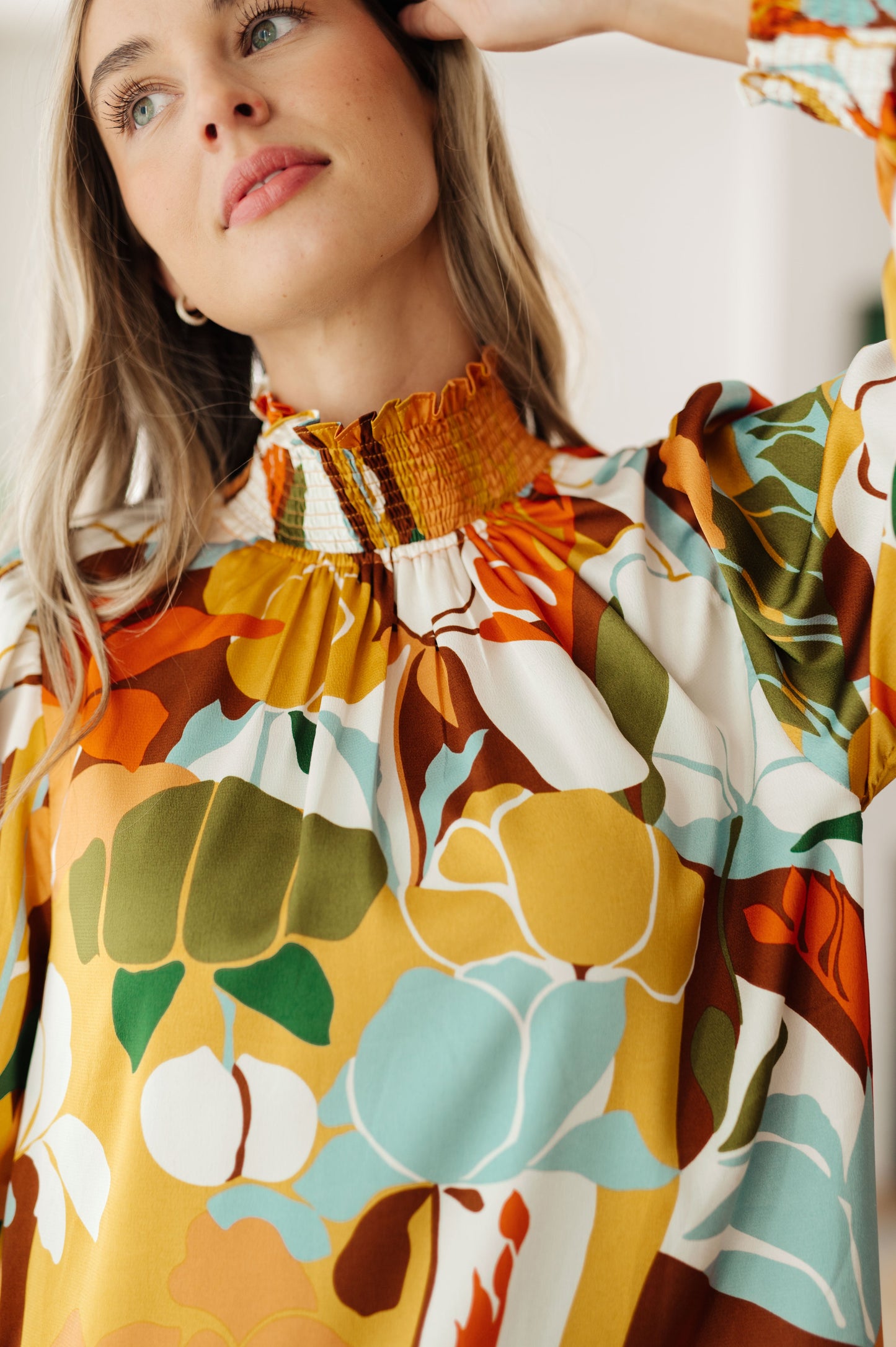 All Together Now Mock Neck Blouse-Womens-Ave Shops-Happy Campers Boutique, Women's Fashion and More in Plainwell, MI