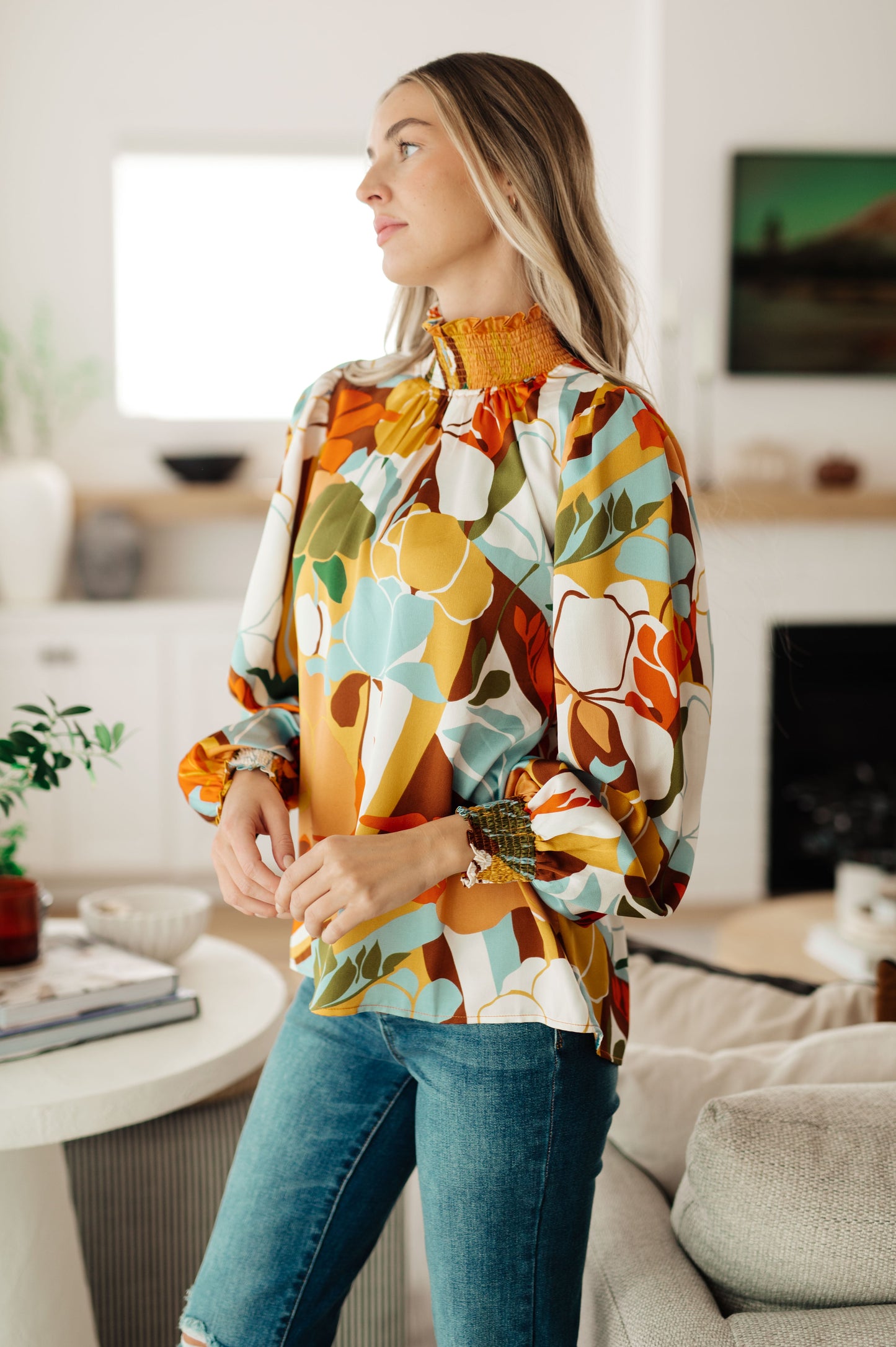 All Together Now Mock Neck Blouse-Womens-Ave Shops-Happy Campers Boutique, Women's Fashion and More in Plainwell, MI