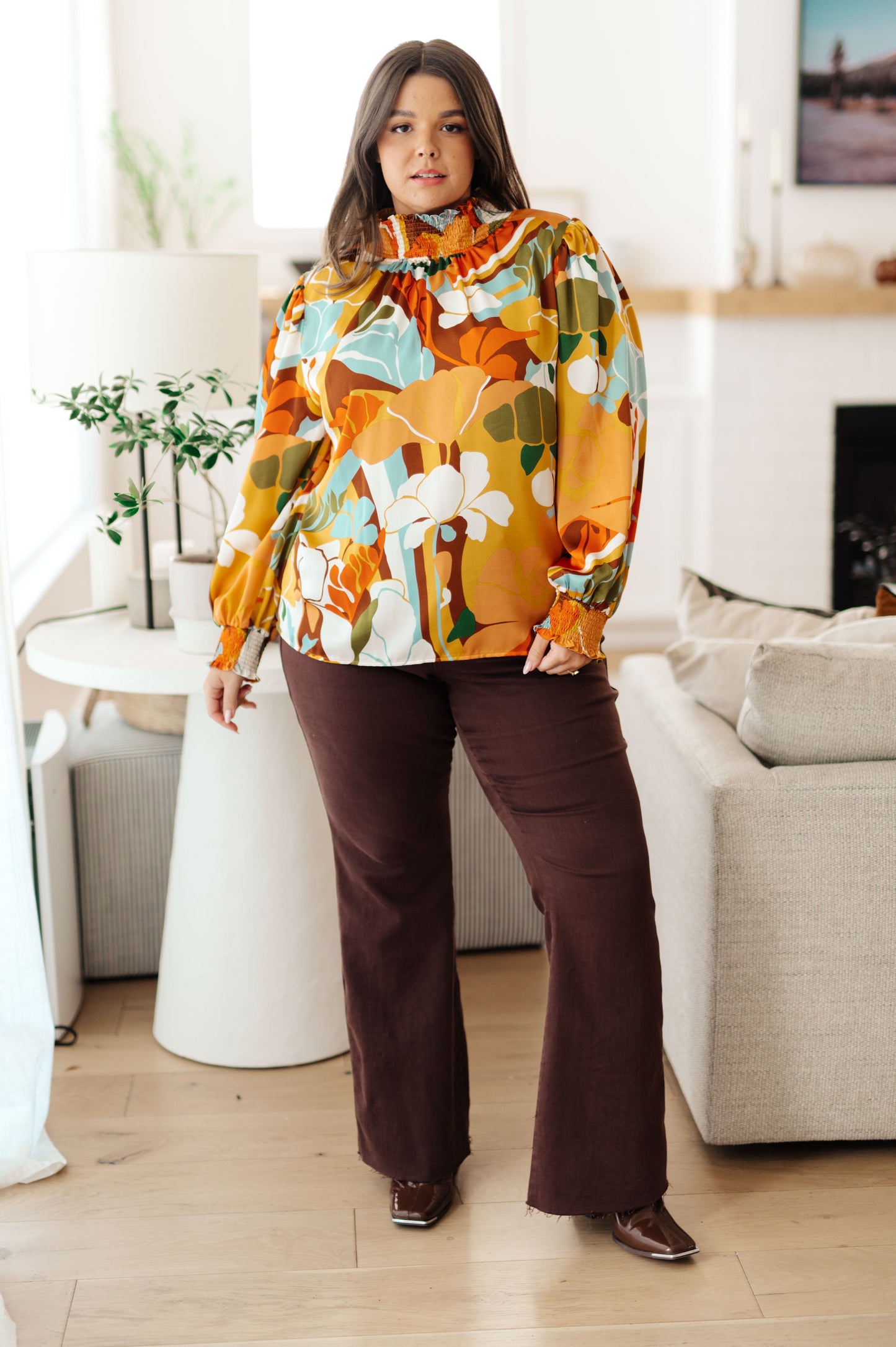 All Together Now Mock Neck Blouse-Womens-Ave Shops-Happy Campers Boutique, Women's Fashion and More in Plainwell, MI