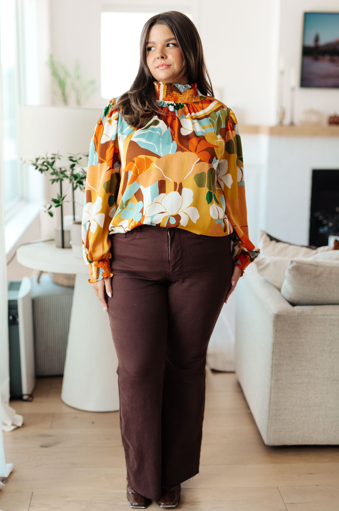 All Together Now Mock Neck Blouse-Womens-Ave Shops-Happy Campers Boutique, Women's Fashion and More in Plainwell, MI