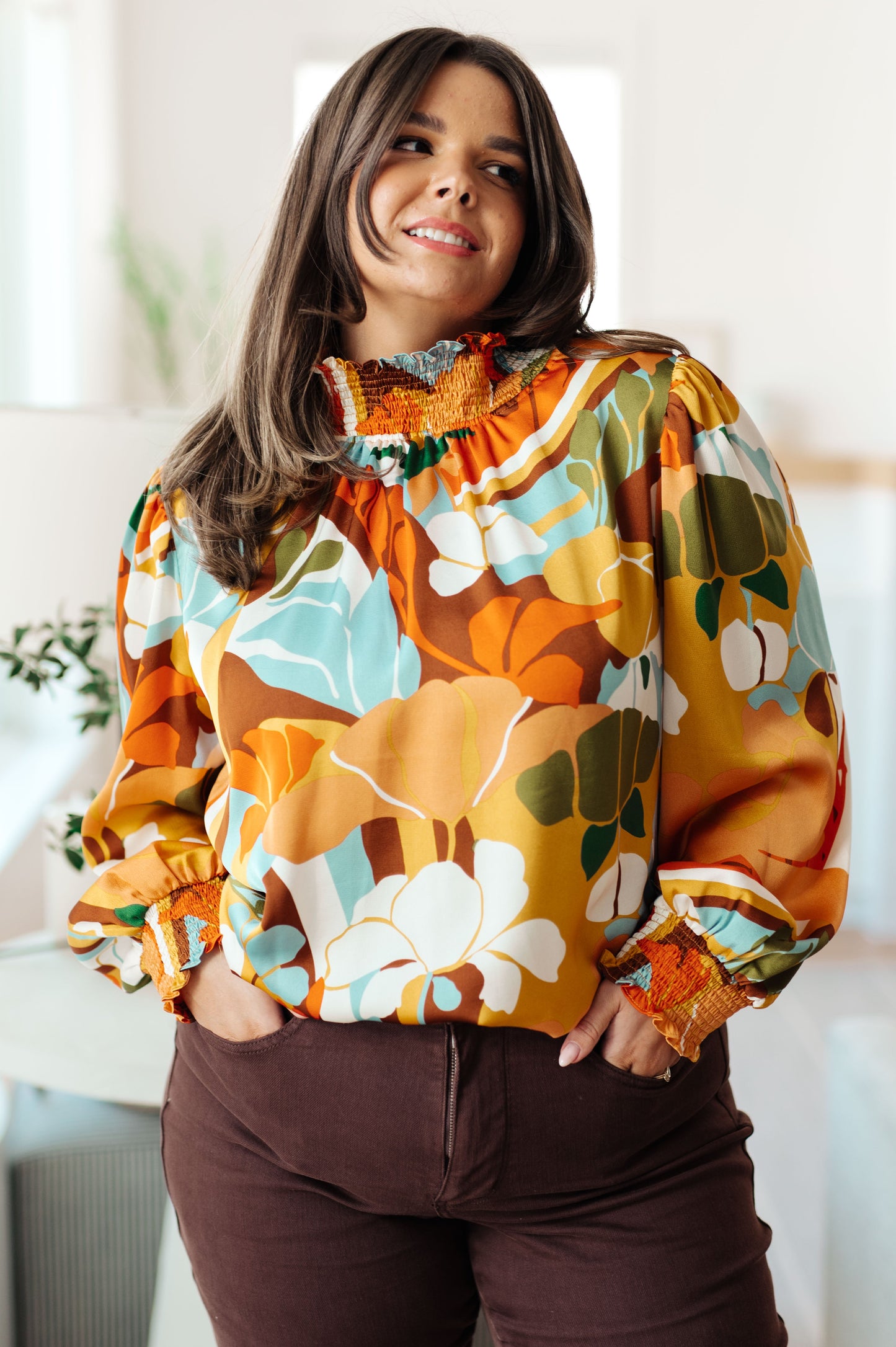All Together Now Mock Neck Blouse-Womens-Ave Shops-Happy Campers Boutique, Women's Fashion and More in Plainwell, MI