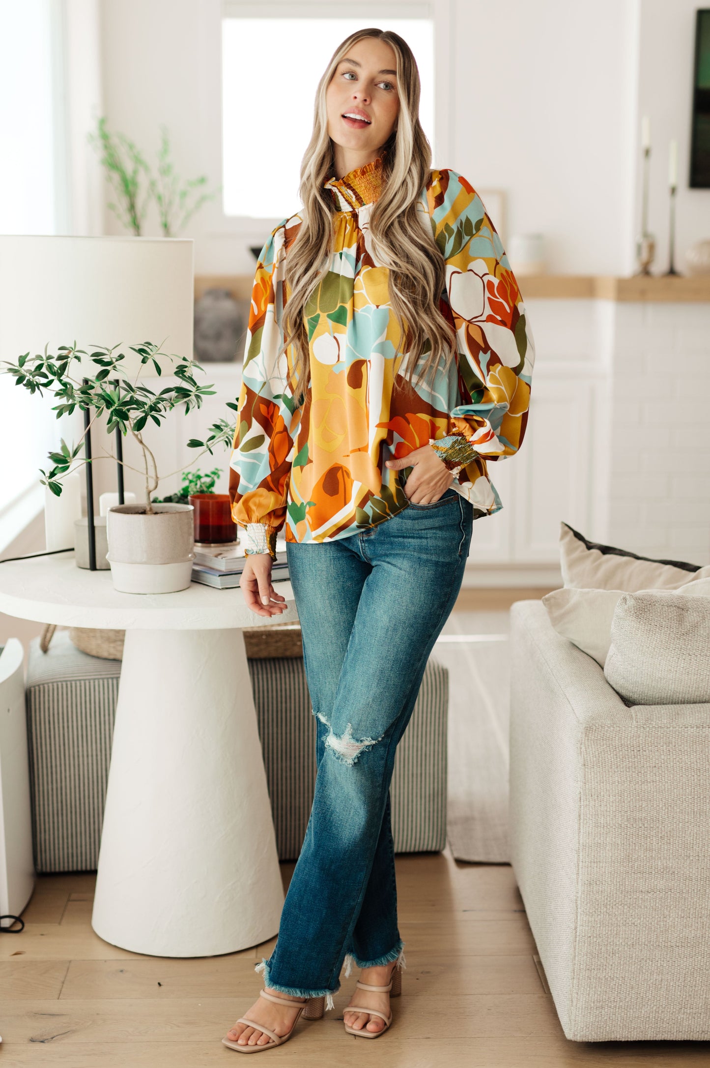 All Together Now Mock Neck Blouse-Womens-Ave Shops-Happy Campers Boutique, Women's Fashion and More in Plainwell, MI