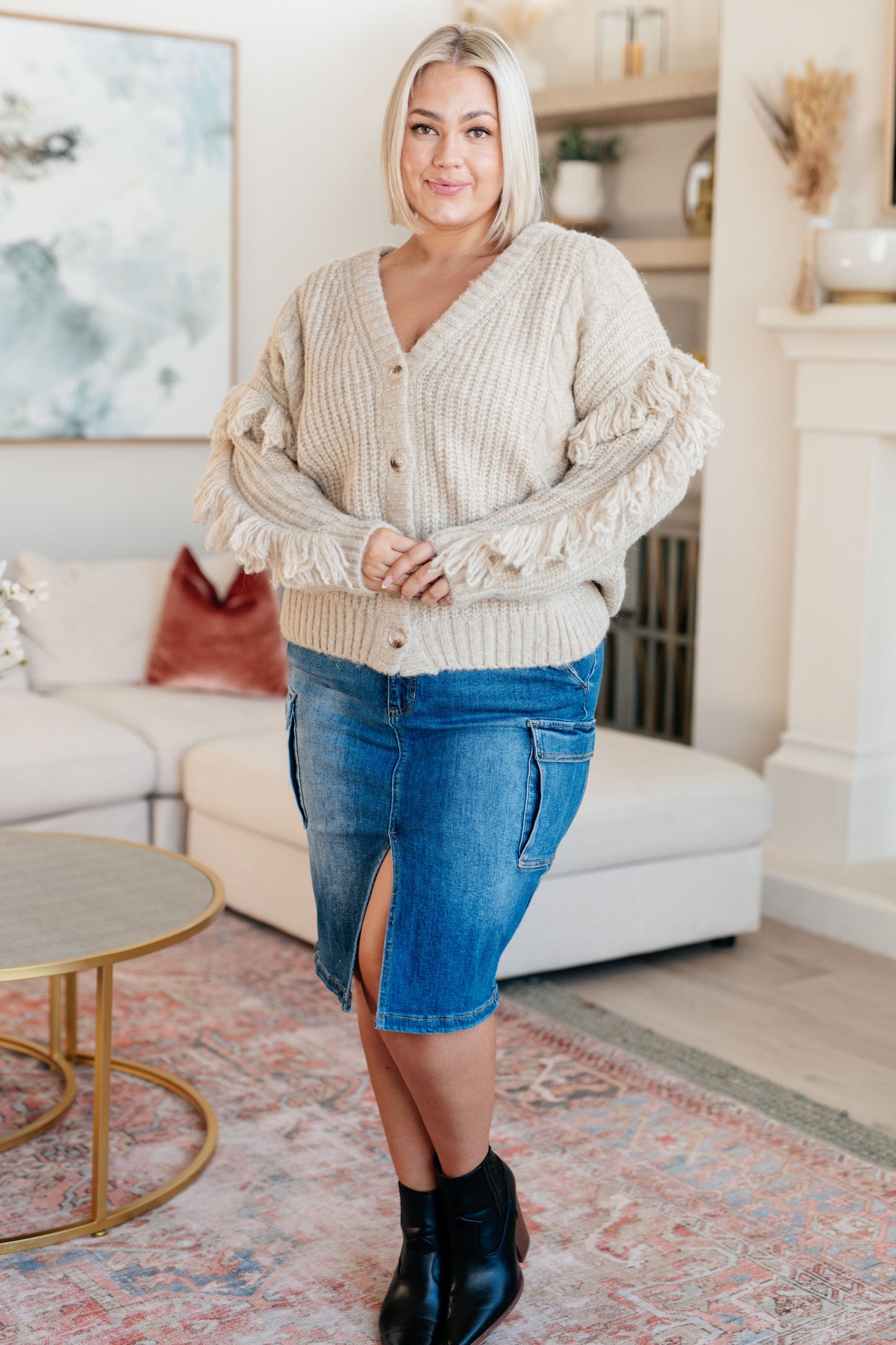 Ask Me About It Fringe Cardigan-Womens-Ave Shops-Happy Campers Boutique, Women's Fashion and More in Plainwell, MI