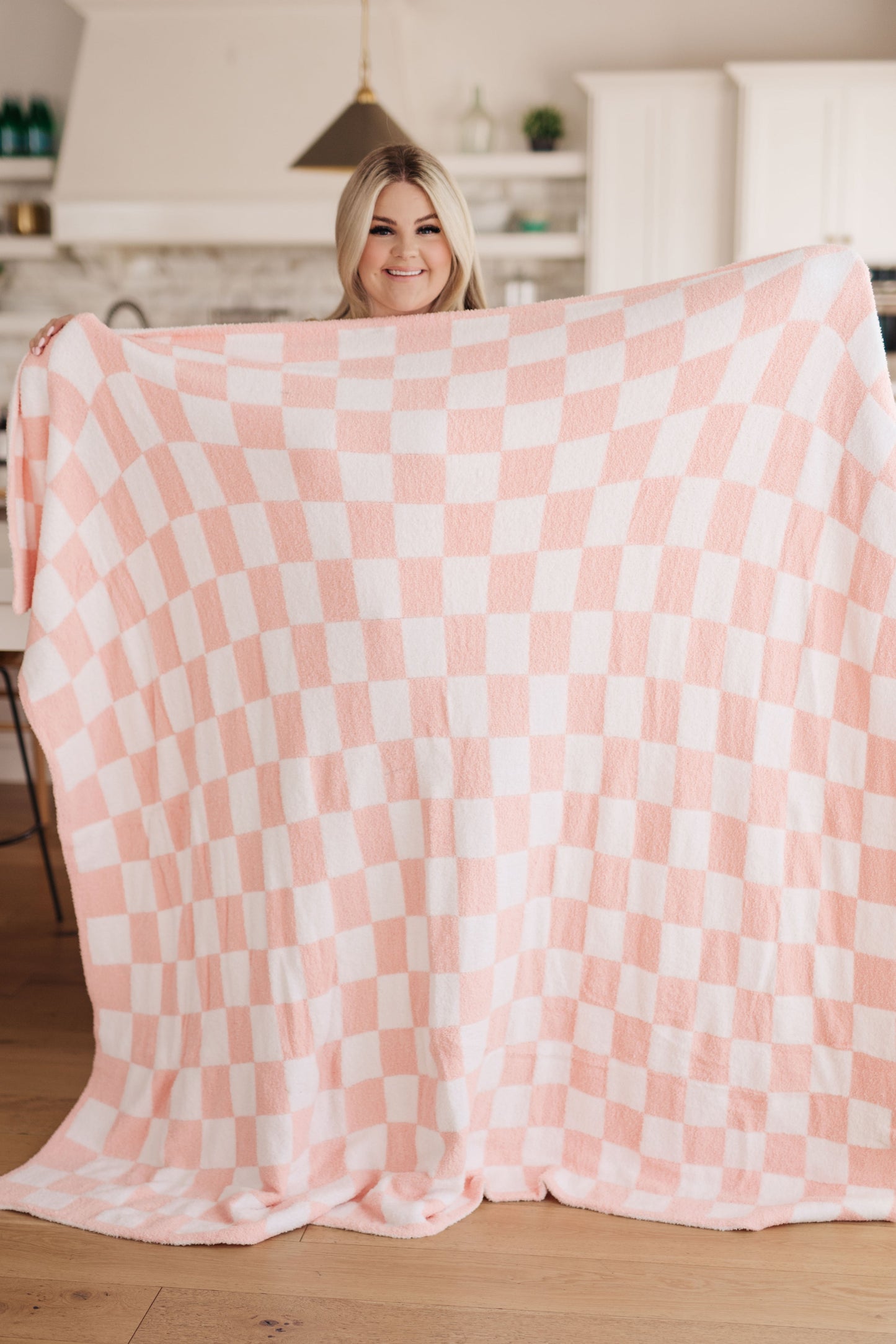 Penny Blanket Single Cuddle Size in Pink Check-Womens-Ave Shops-Happy Campers Boutique, Women's Fashion and More in Plainwell, MI