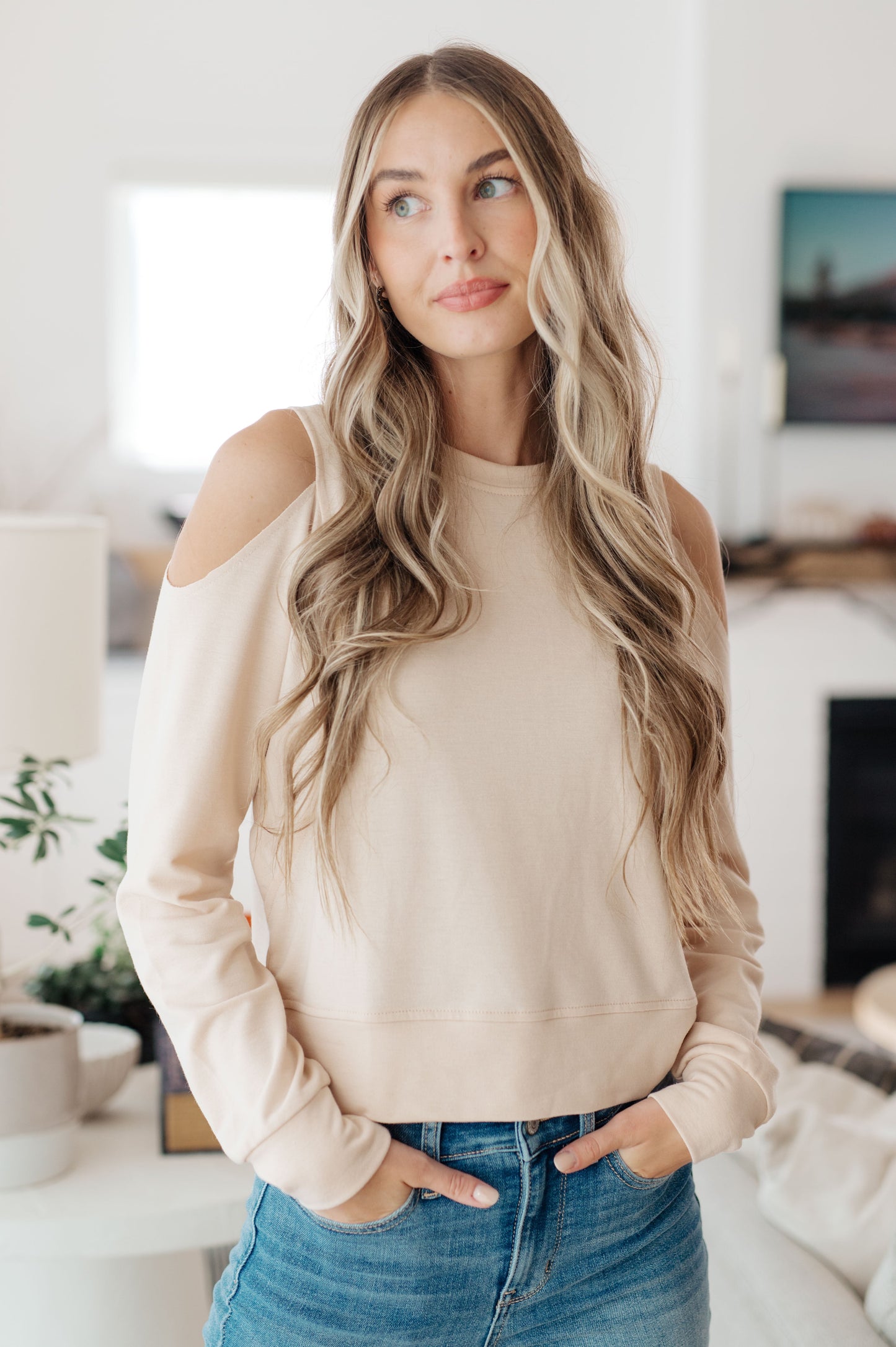 Carefully Crafted Cold Shoulder Blouse-Womens-Ave Shops-Happy Campers Boutique, Women's Fashion and More in Plainwell, MI