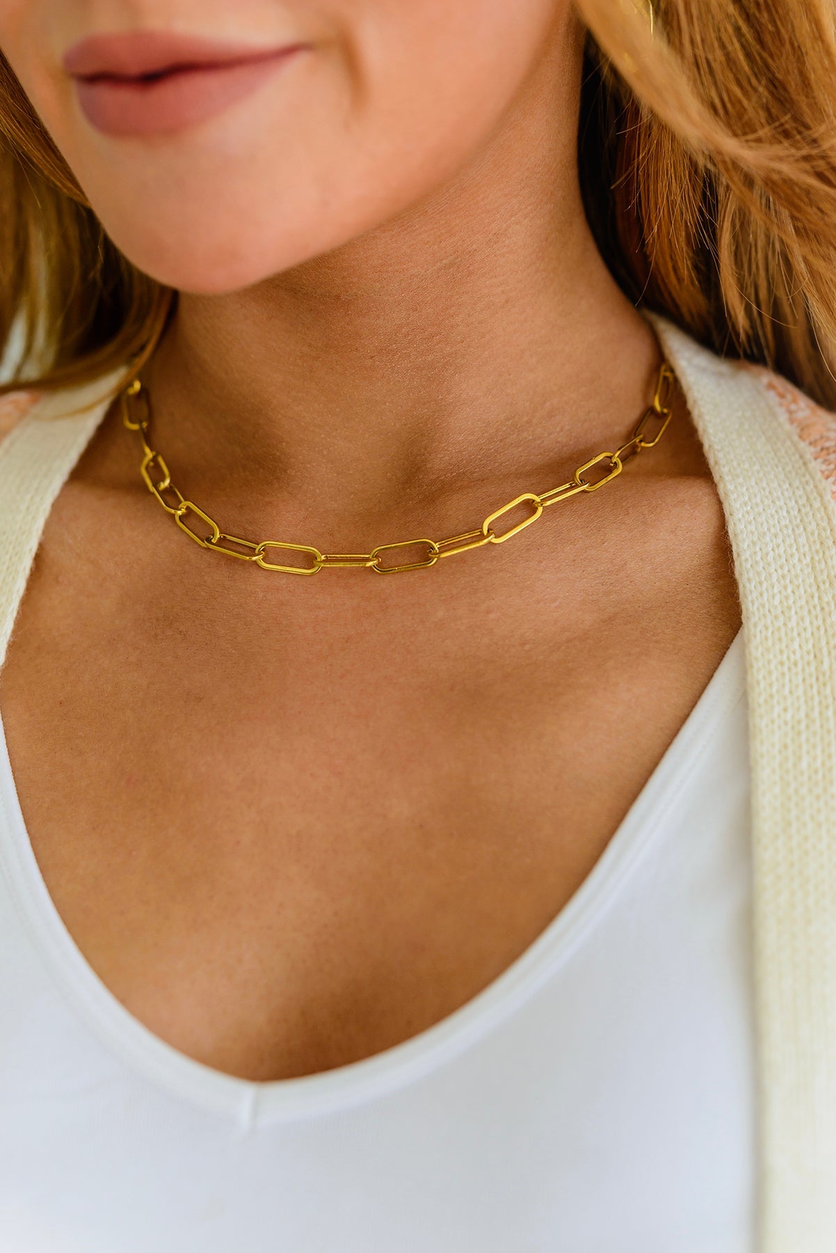 Classic Paper Clip Chain Necklace-Womens-Ave Shops-Happy Campers Boutique, Women's Fashion and More in Plainwell, MI