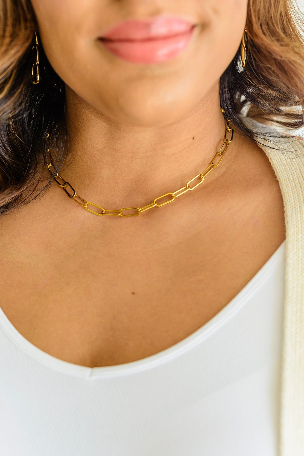 Classic Paper Clip Chain Necklace-Womens-Ave Shops-Happy Campers Boutique, Women's Fashion and More in Plainwell, MI