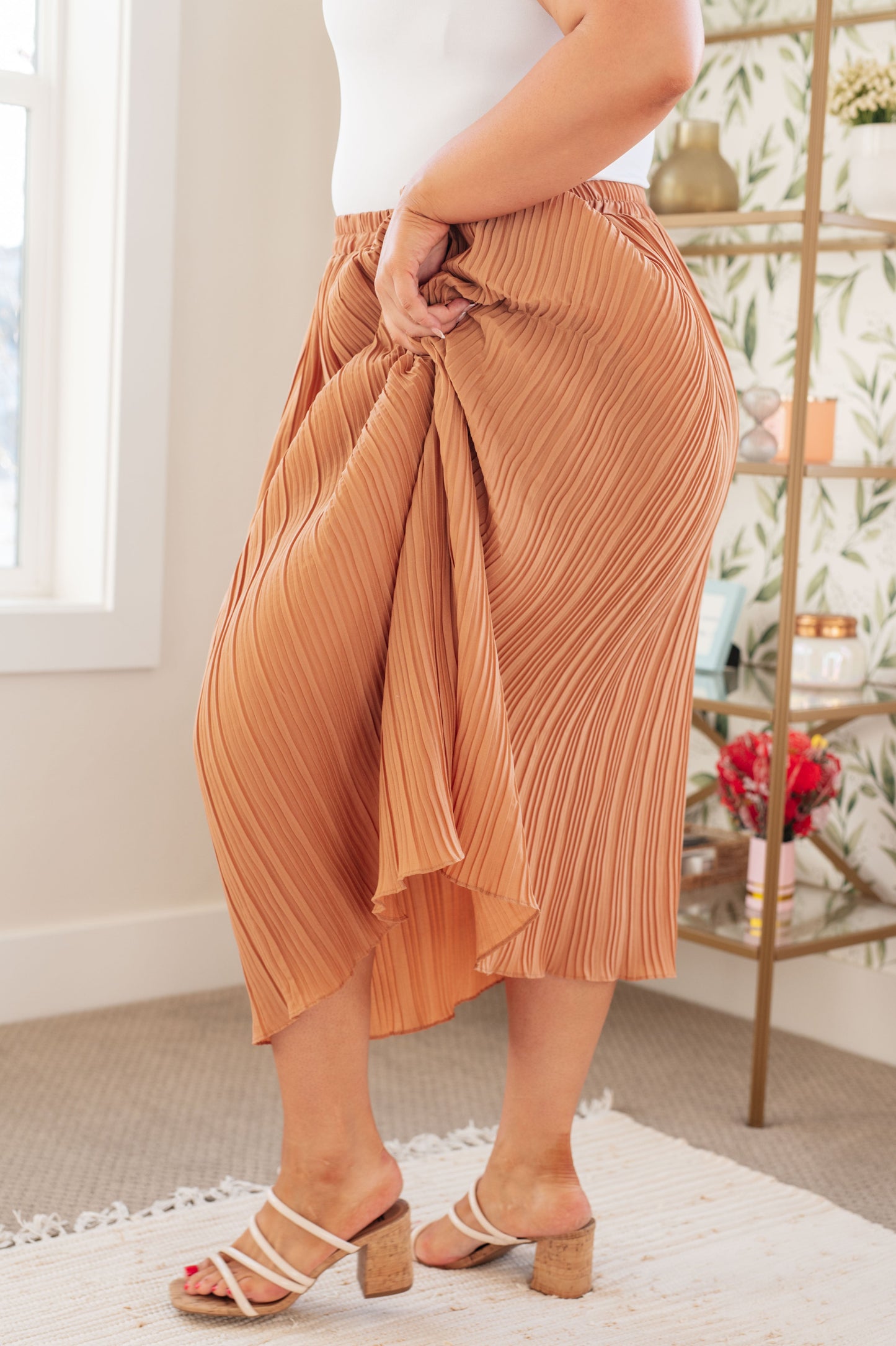 Are You Talking to Me Pleated Midi Skirt-Skirts-Ave Shops-Happy Campers Boutique, Women's Fashion and More in Plainwell, MI