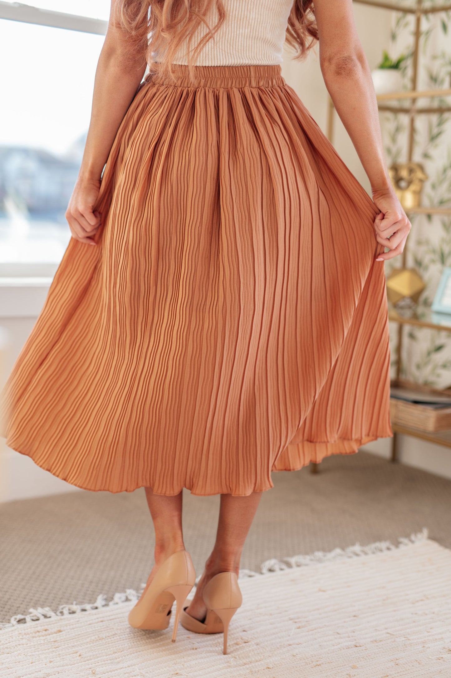 Are You Talking to Me Pleated Midi Skirt-Skirts-Ave Shops-Happy Campers Boutique, Women's Fashion and More in Plainwell, MI