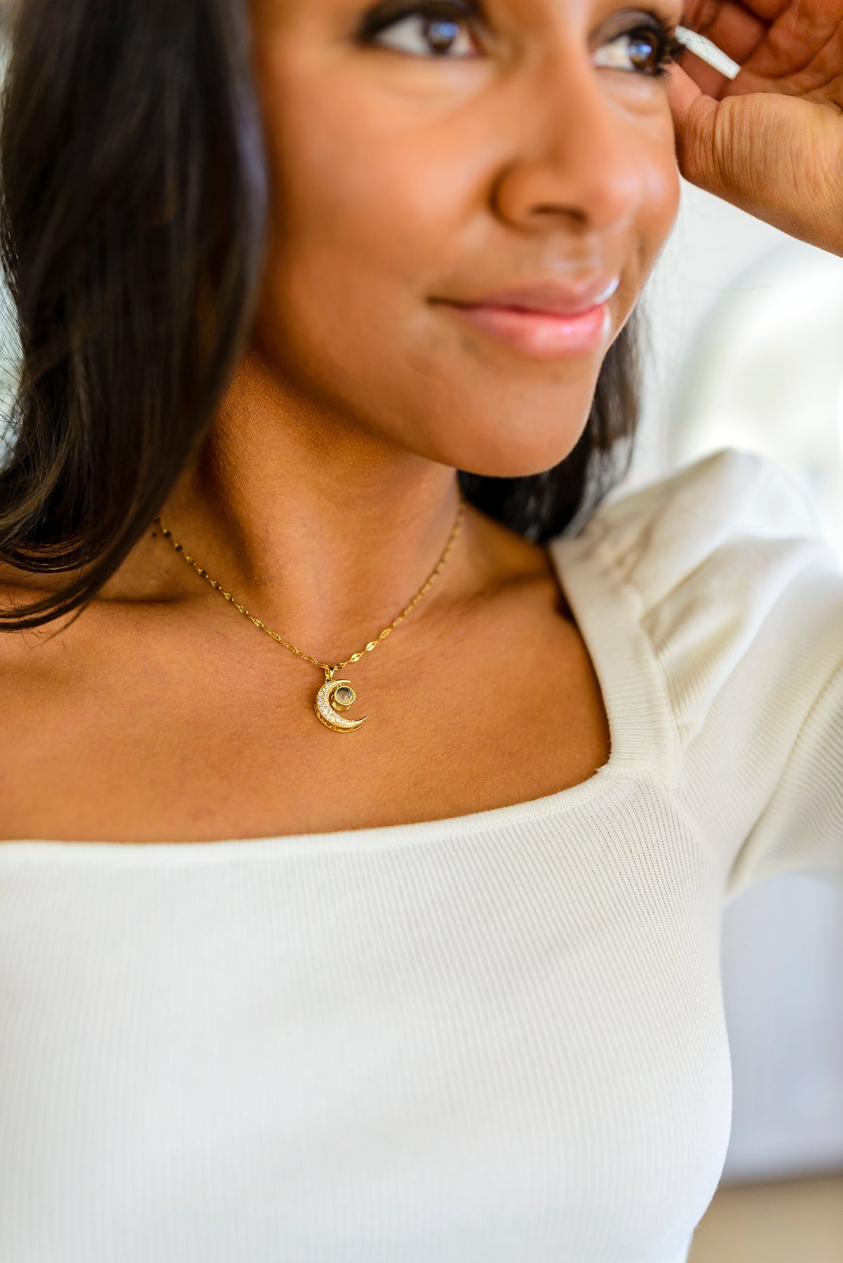 Crescent Moon Necklace-Womens-Ave Shops-Happy Campers Boutique, Women's Fashion and More in Plainwell, MI