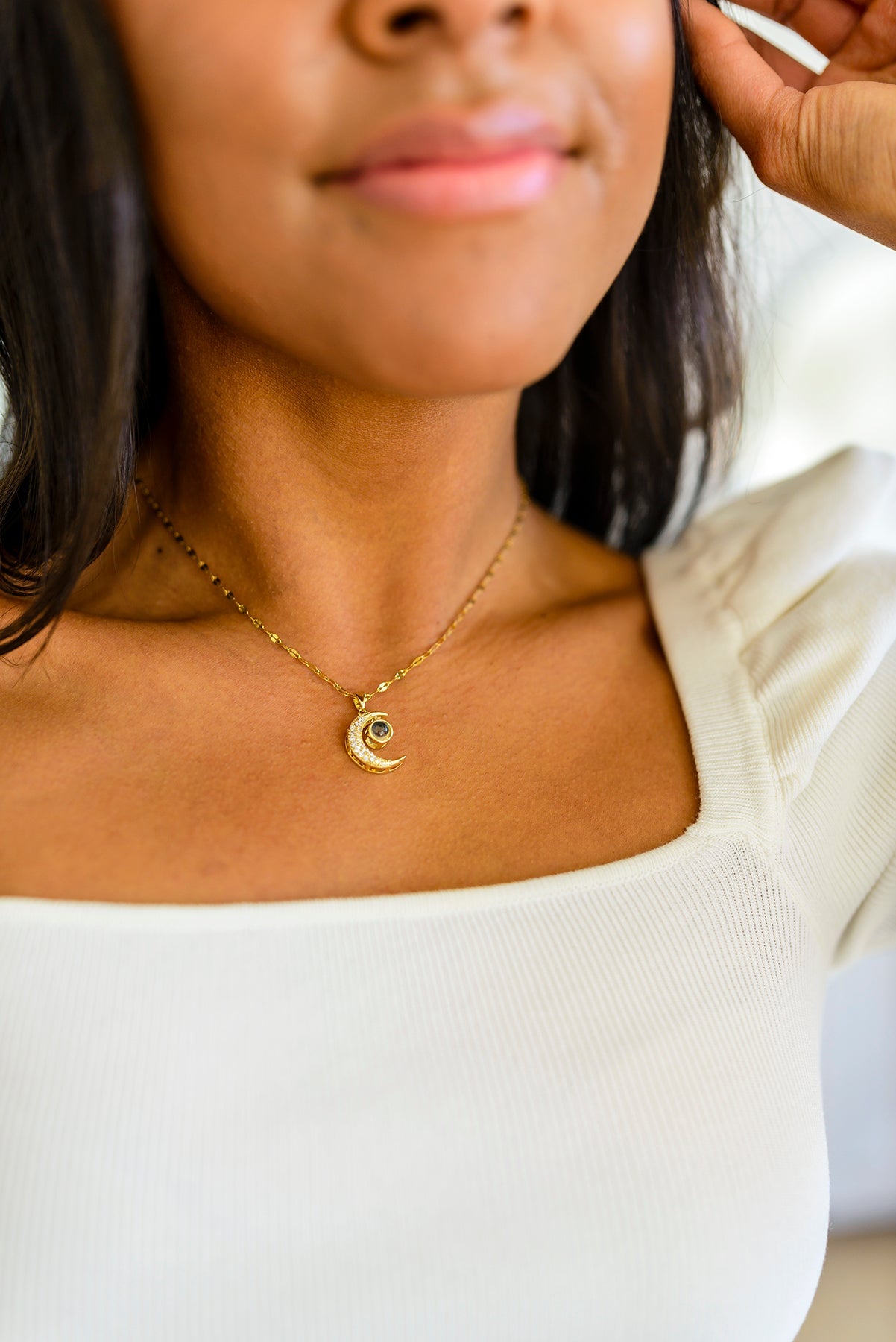 Crescent Moon Necklace-Womens-Ave Shops-Happy Campers Boutique, Women's Fashion and More in Plainwell, MI