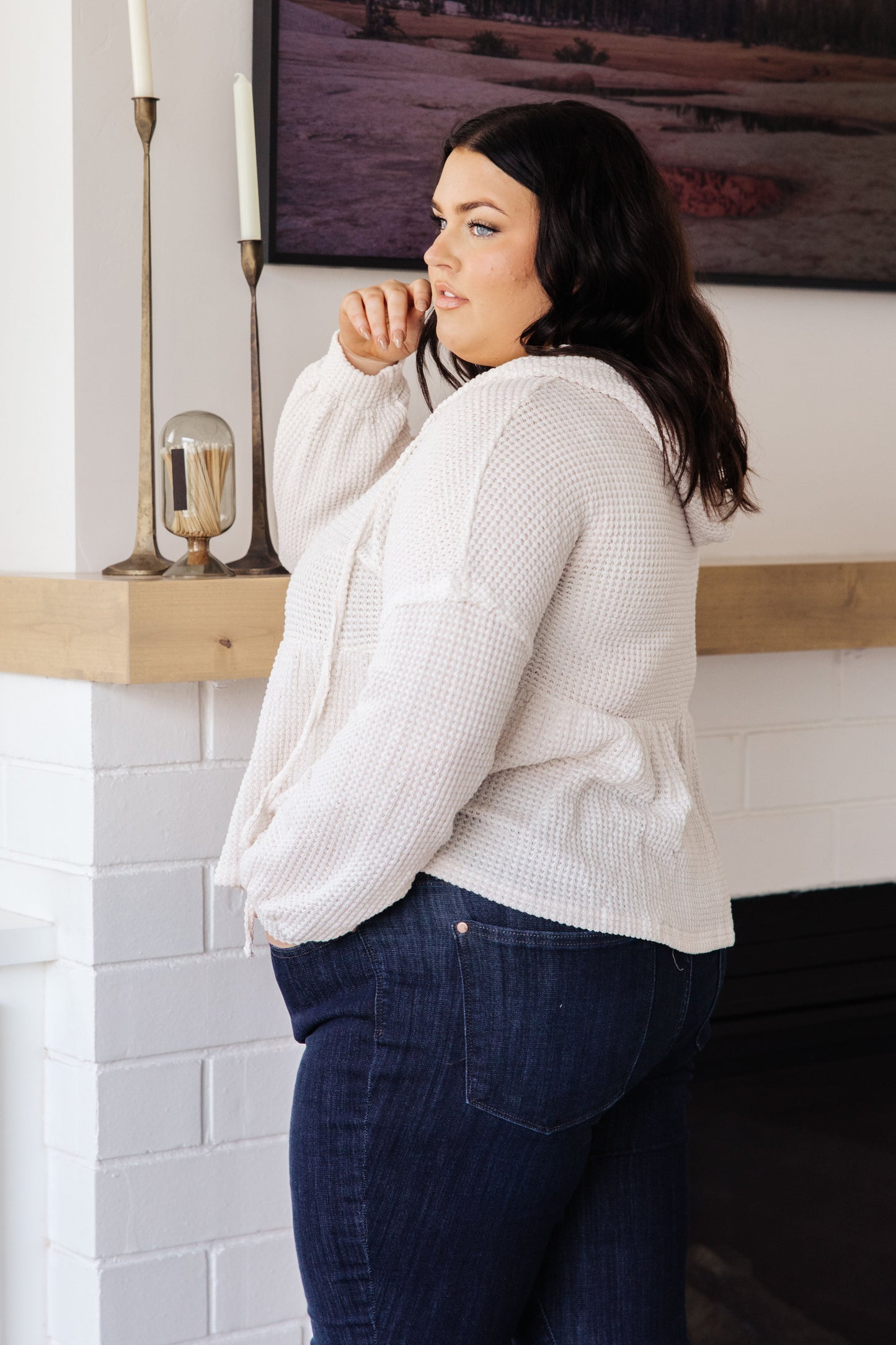 Don't Waffle About Waffle Knit Hoodie-Womens-Ave Shops-Happy Campers Boutique, Women's Fashion and More in Plainwell, MI