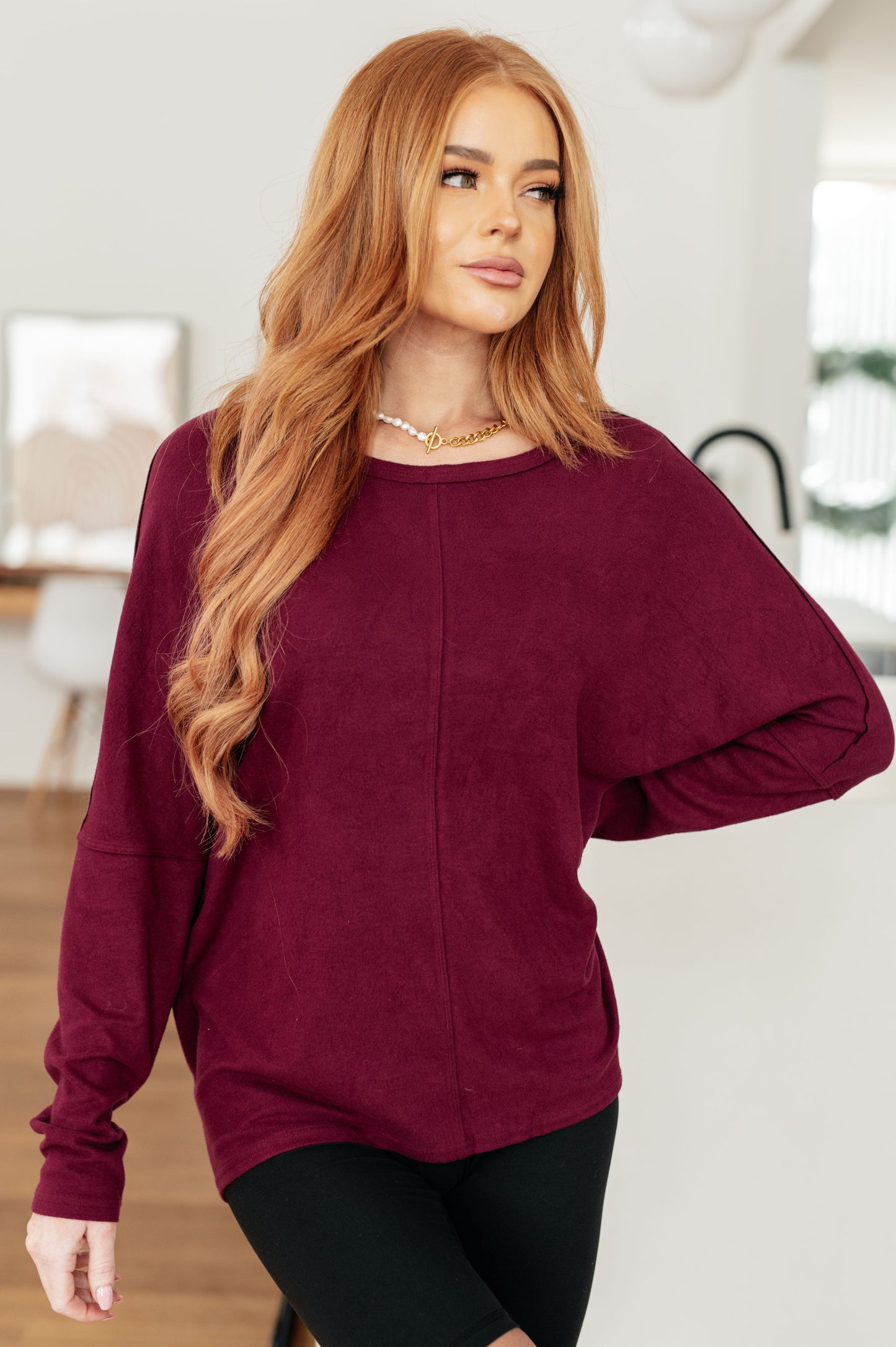 Drive Downtown Dolman Sleeve Top in Wine-Womens-Ave Shops-Happy Campers Boutique, Women's Fashion and More in Plainwell, MI