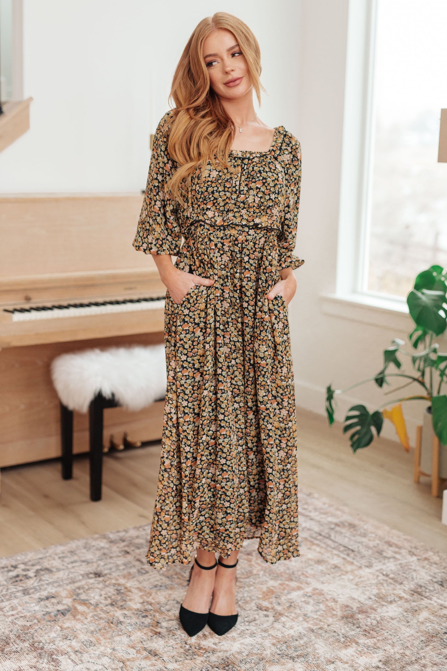 Ever So Briefly Floral Maxi Dress-Womens-Ave Shops-Happy Campers Boutique, Women's Fashion and More in Plainwell, MI