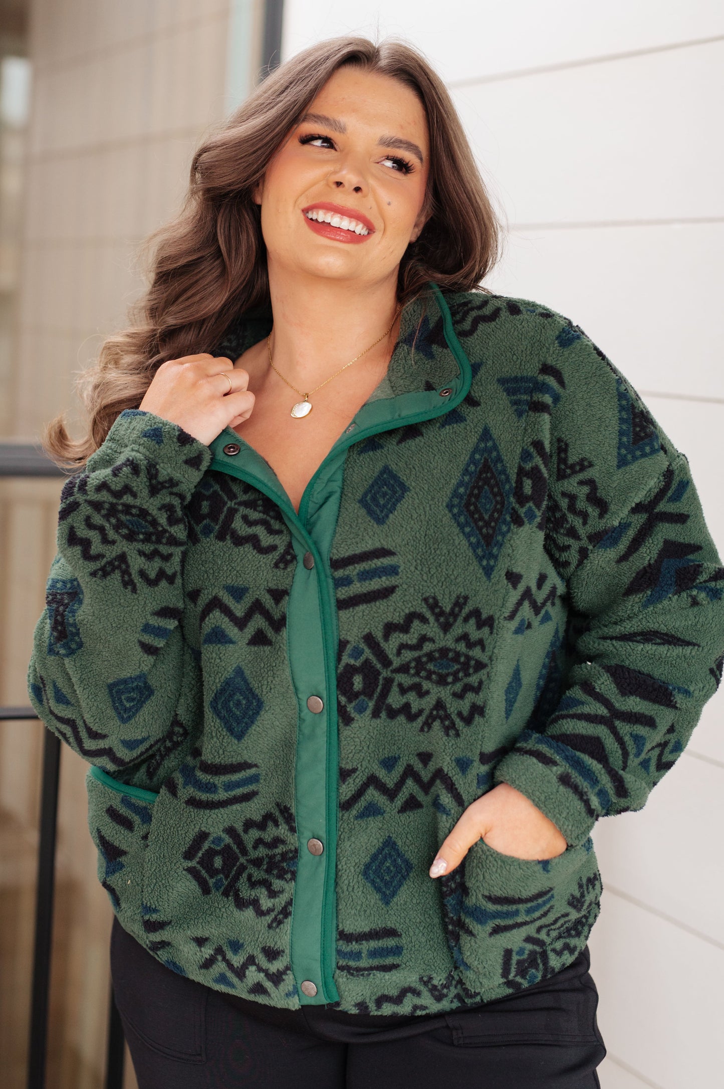 High Perspective Geometric Fleece-Womens-Ave Shops-Happy Campers Boutique, Women's Fashion and More in Plainwell, MI