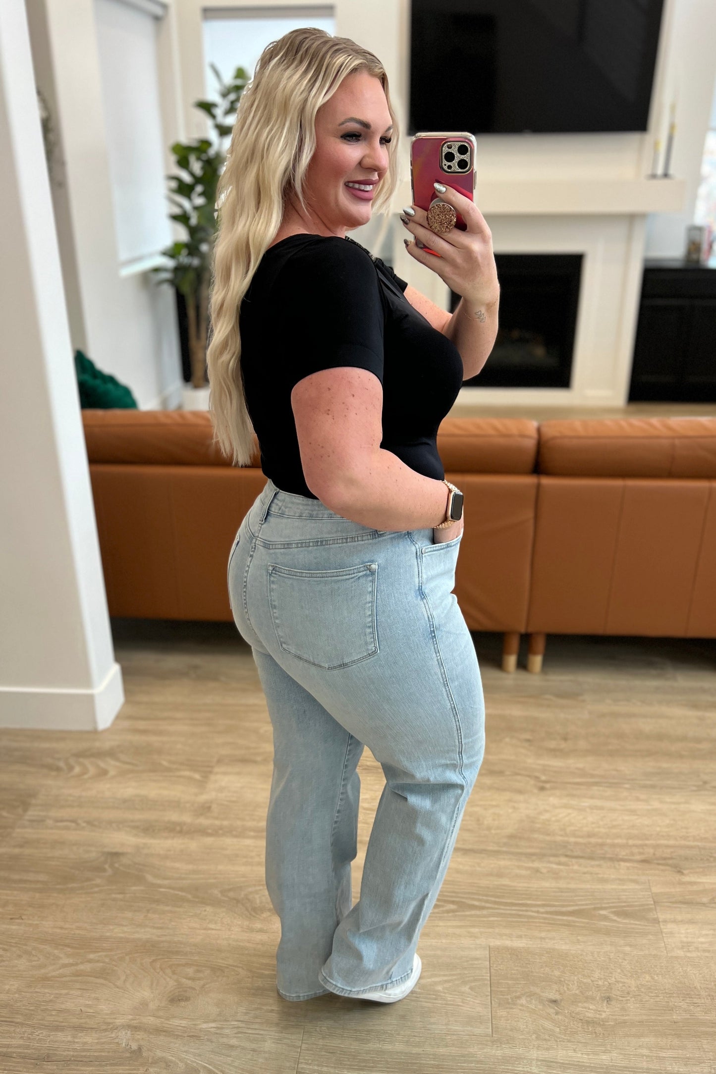 Brooke High Rise Control Top Vintage Wash Straight Jeans-Womens-Ave Shops-Happy Campers Boutique, Women's Fashion and More in Plainwell, MI