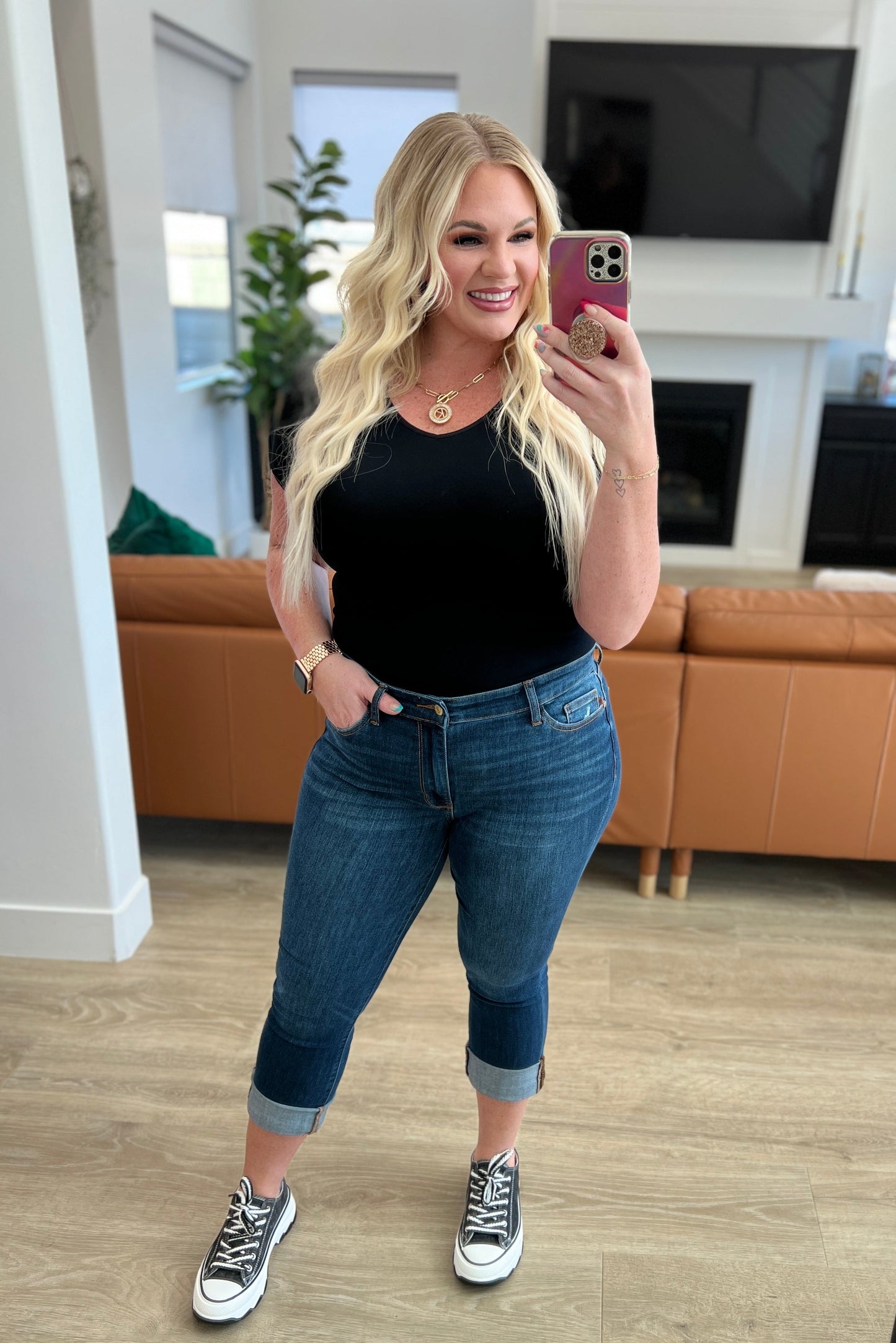 Bette Mid Rise Vintage Cuffed Skinny Capri-Womens-Ave Shops-Happy Campers Boutique, Women's Fashion and More in Plainwell, MI