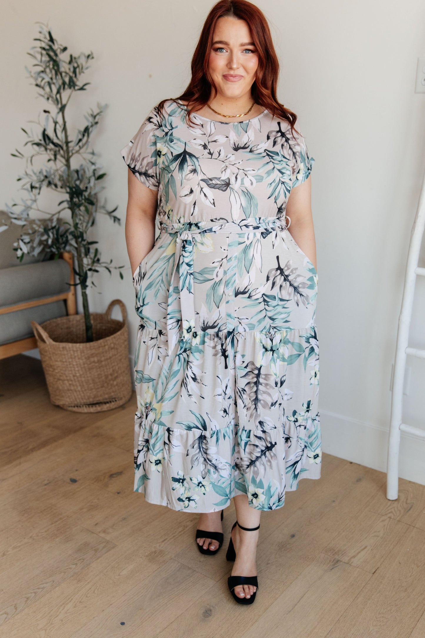 Into the Night Dolman Sleeve Floral Dress-Womens-Ave Shops-Happy Campers Boutique, Women's Fashion and More in Plainwell, MI