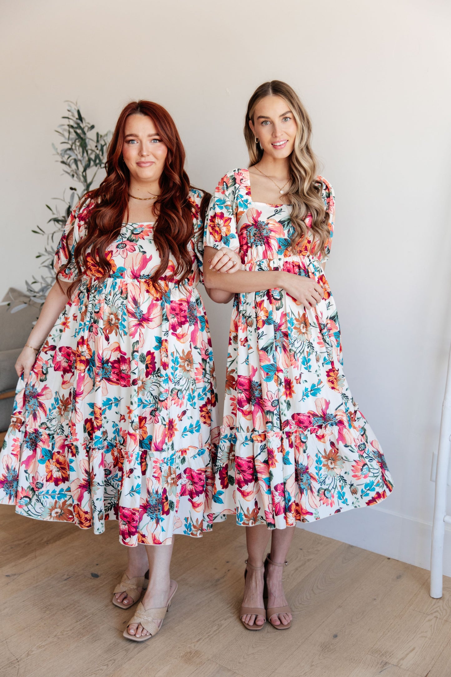 Let Me Frolic Balloon Sleeve Floral Dress-Womens-Ave Shops-Happy Campers Boutique, Women's Fashion and More in Plainwell, MI