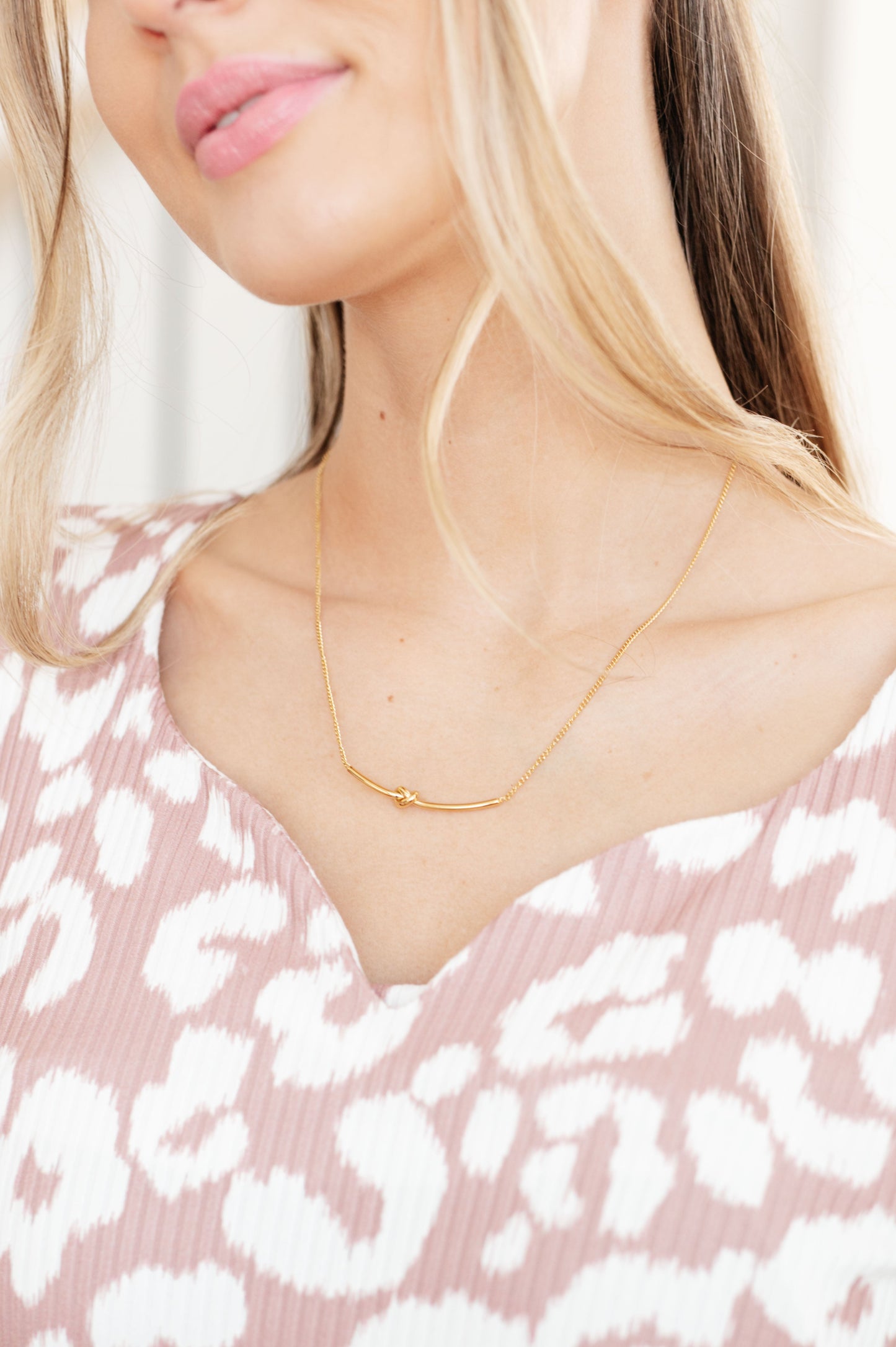 Love Knot Bar Necklace-Womens-Ave Shops-Happy Campers Boutique, Women's Fashion and More in Plainwell, MI