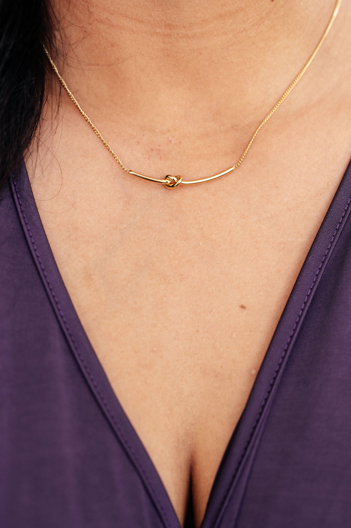 Love Knot Bar Necklace-Womens-Ave Shops-Happy Campers Boutique, Women's Fashion and More in Plainwell, MI