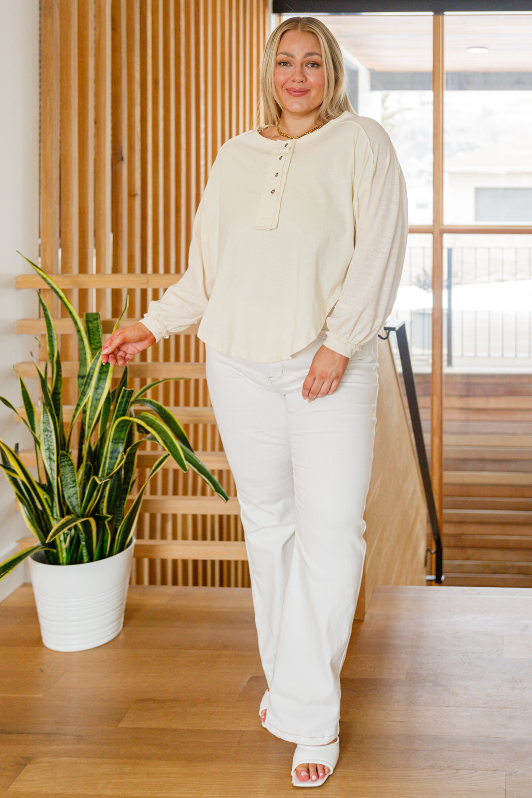 Osaka Top In Cream-Womens-Ave Shops-Happy Campers Boutique, Women's Fashion and More in Plainwell, MI