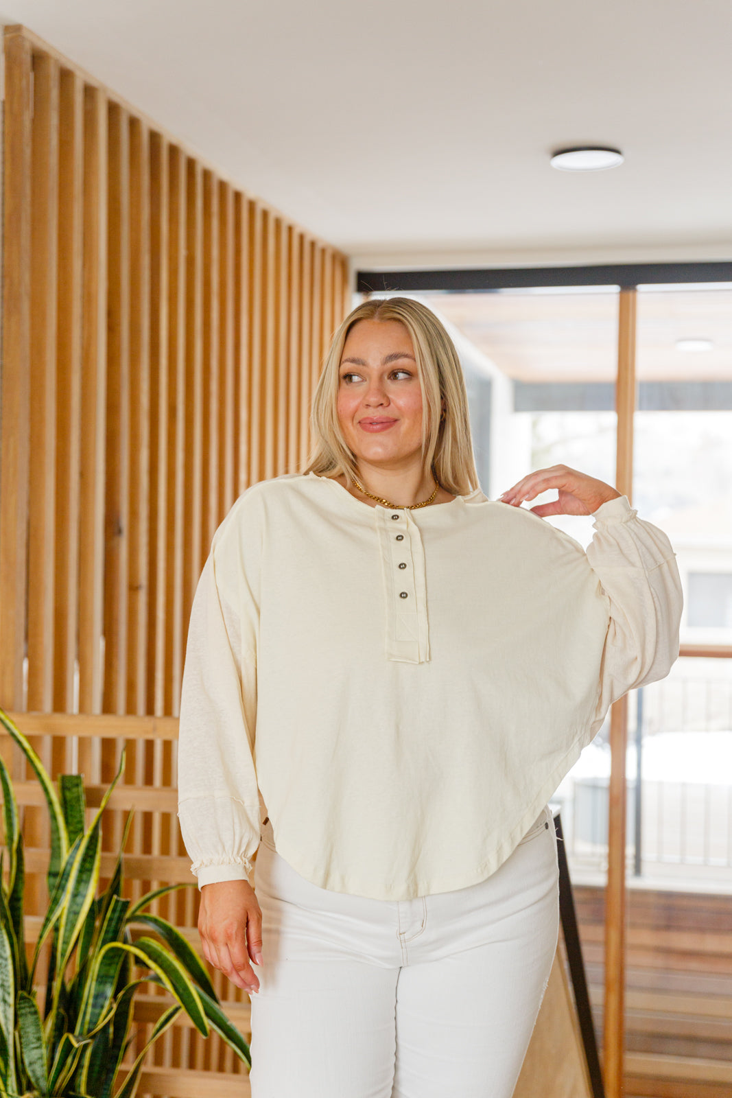 Osaka Top In Cream-Womens-Ave Shops-Happy Campers Boutique, Women's Fashion and More in Plainwell, MI