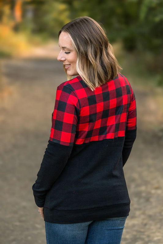 Michelle Mae Natalie Buffalo Plaid Pullover-Happy Campers Boutique-Happy Campers Boutique, Women's Fashion and More in Plainwell, MI