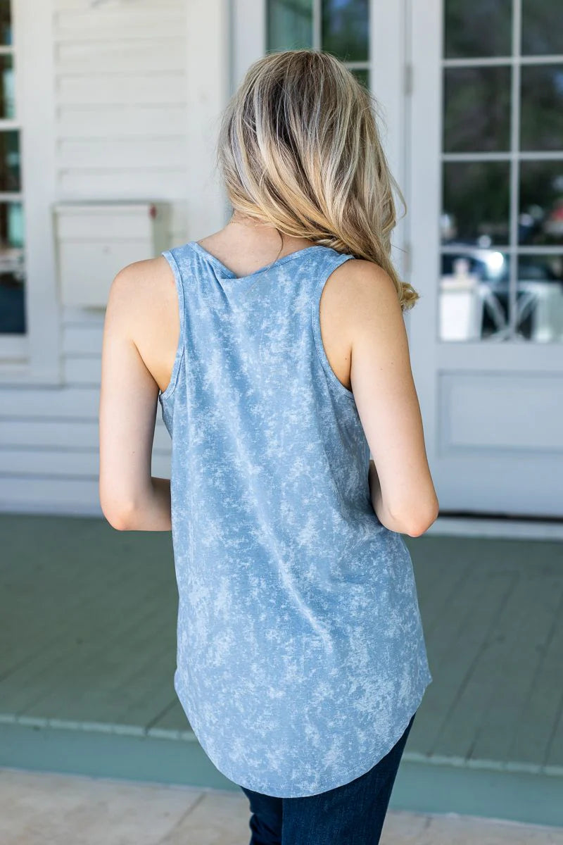 Southern Grace Blue Acid Wash Tank-Happy Campers Boutique-Happy Campers Boutique, Women's Fashion and More in Plainwell, MI