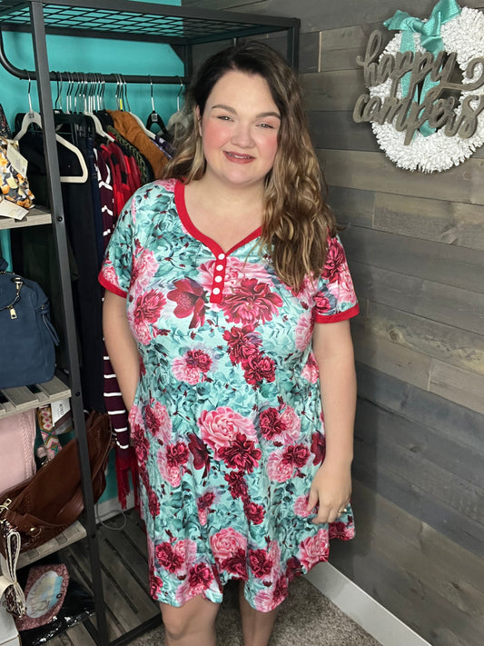 Shirley & Stone Christmas NightGown-Happy Campers Boutique-Happy Campers Boutique, Women's Fashion and More in Plainwell, MI
