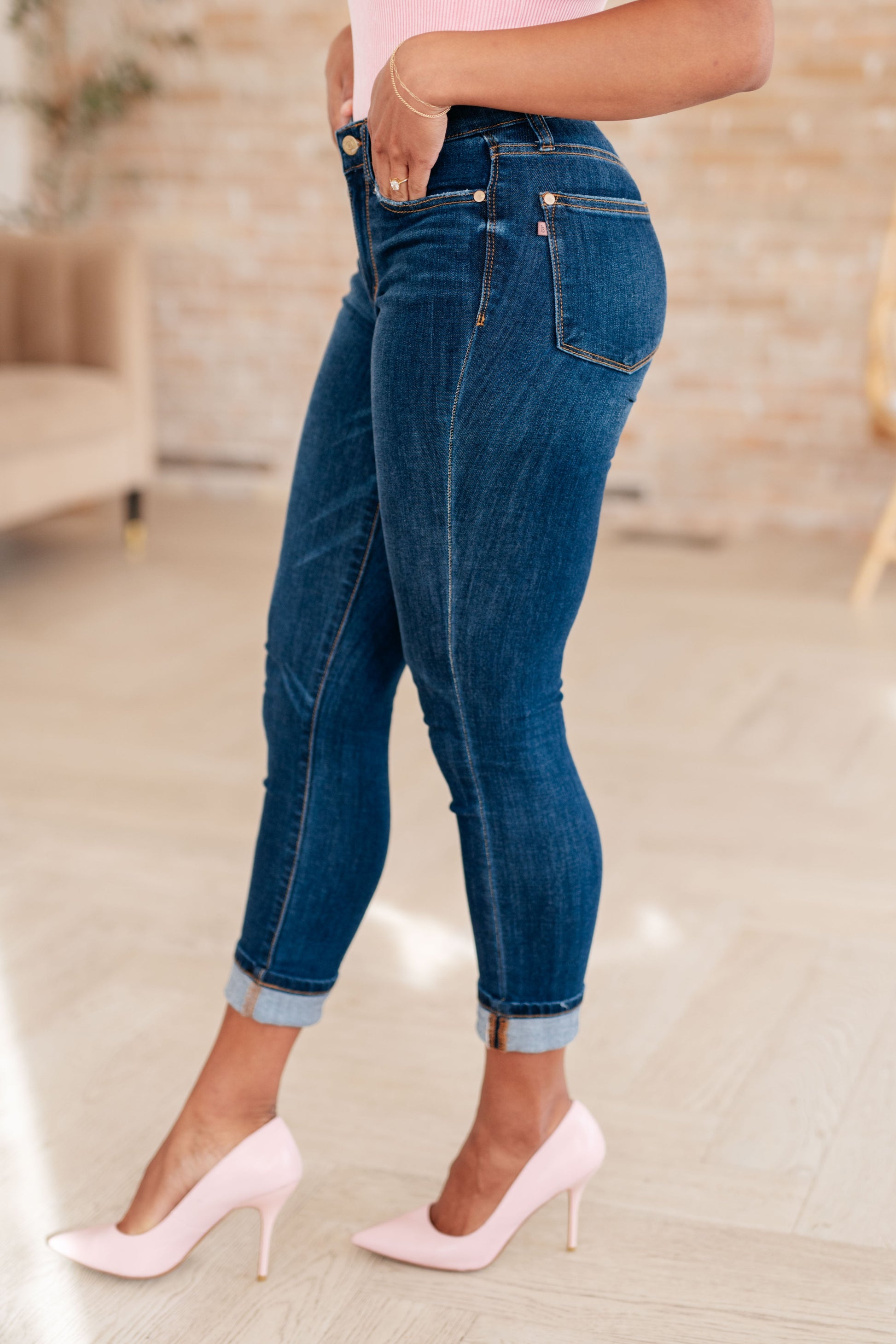 Bette Mid Rise Vintage Cuffed Skinny Capri-Womens-Ave Shops-Happy Campers Boutique, Women's Fashion and More in Plainwell, MI