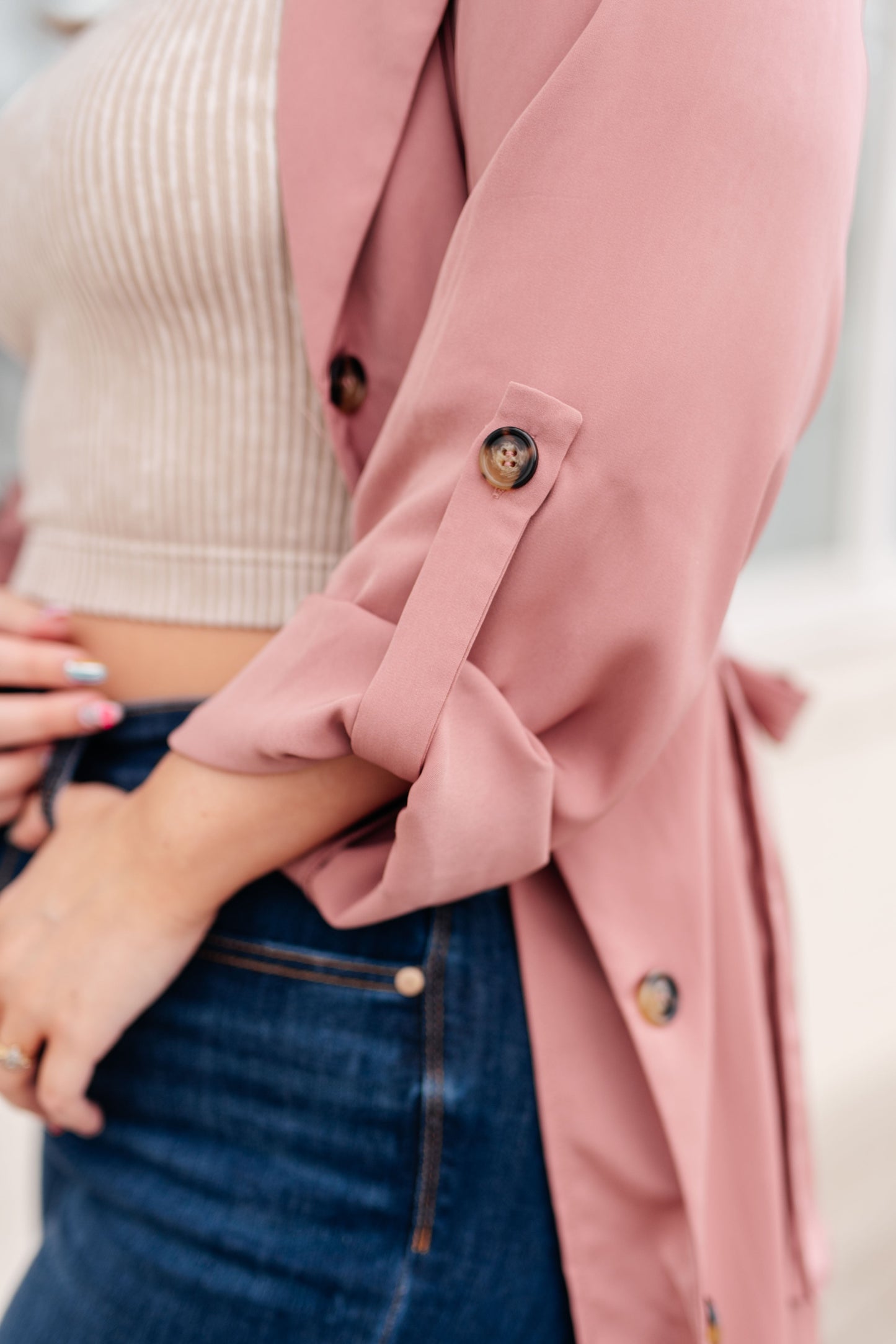 First Day Of Spring Jacket in Dusty Mauve-Womens-Ave Shops-Happy Campers Boutique, Women's Fashion and More in Plainwell, MI