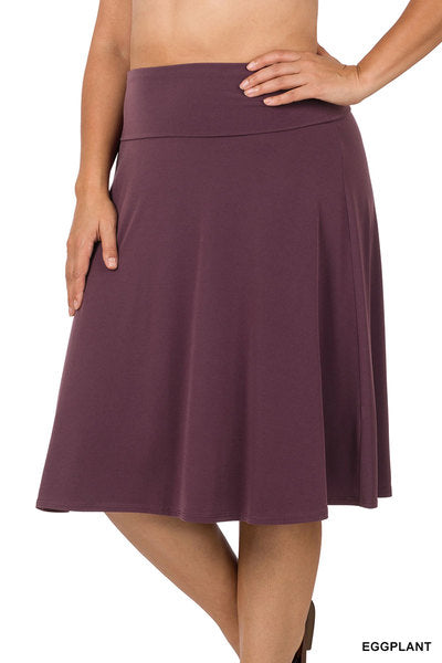 A-Line Fold Over Flared Skirt-Happy Campers Boutique-Happy Campers Boutique, Women's Fashion and More in Plainwell, MI