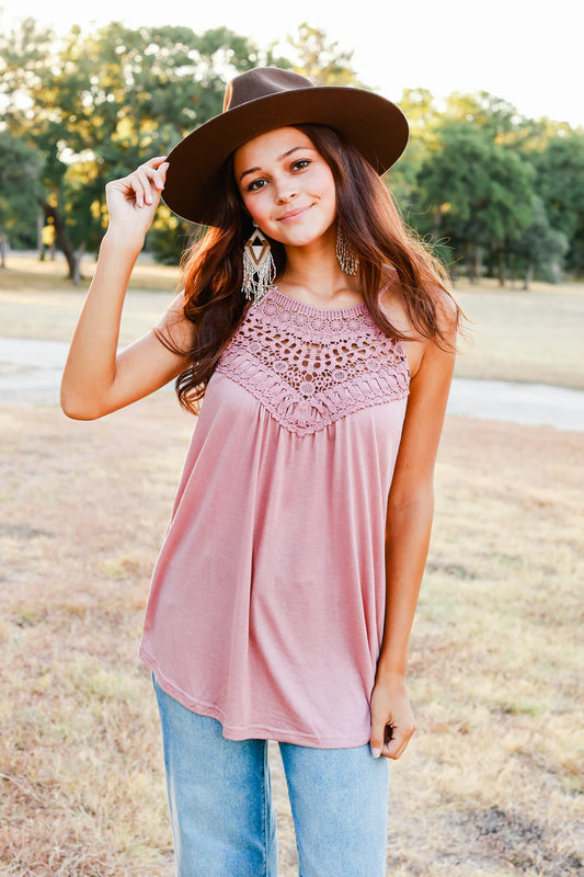 Southern Grace Undeniable Beauty Crochet Tank-Happy Campers Boutique-Happy Campers Boutique, Women's Fashion and More in Plainwell, MI