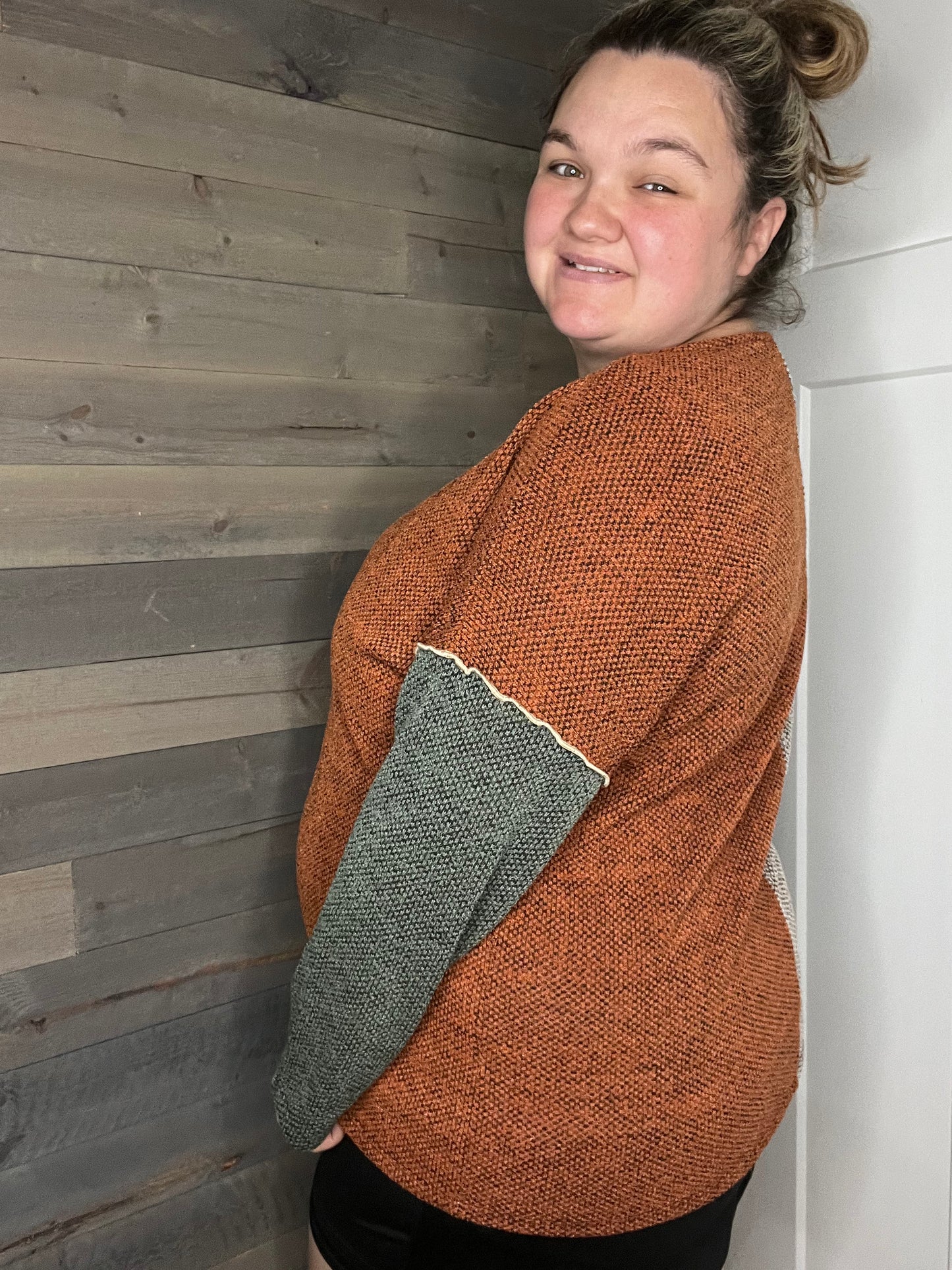 Color Block - Vneck Lightweight Sweater-Happy Campers Boutique-Happy Campers Boutique, Women's Fashion and More in Plainwell, MI
