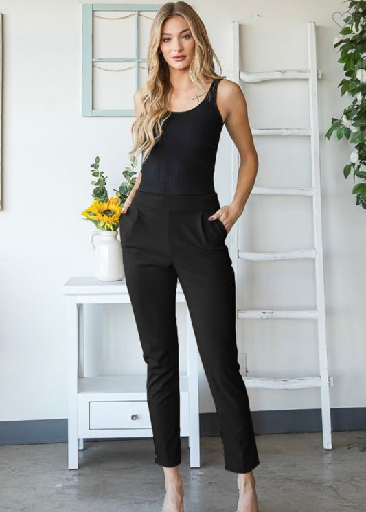 Straight Fit Pant with Front Pockets-Happy Campers Boutique-Happy Campers Boutique, Women's Fashion and More in Plainwell, MI