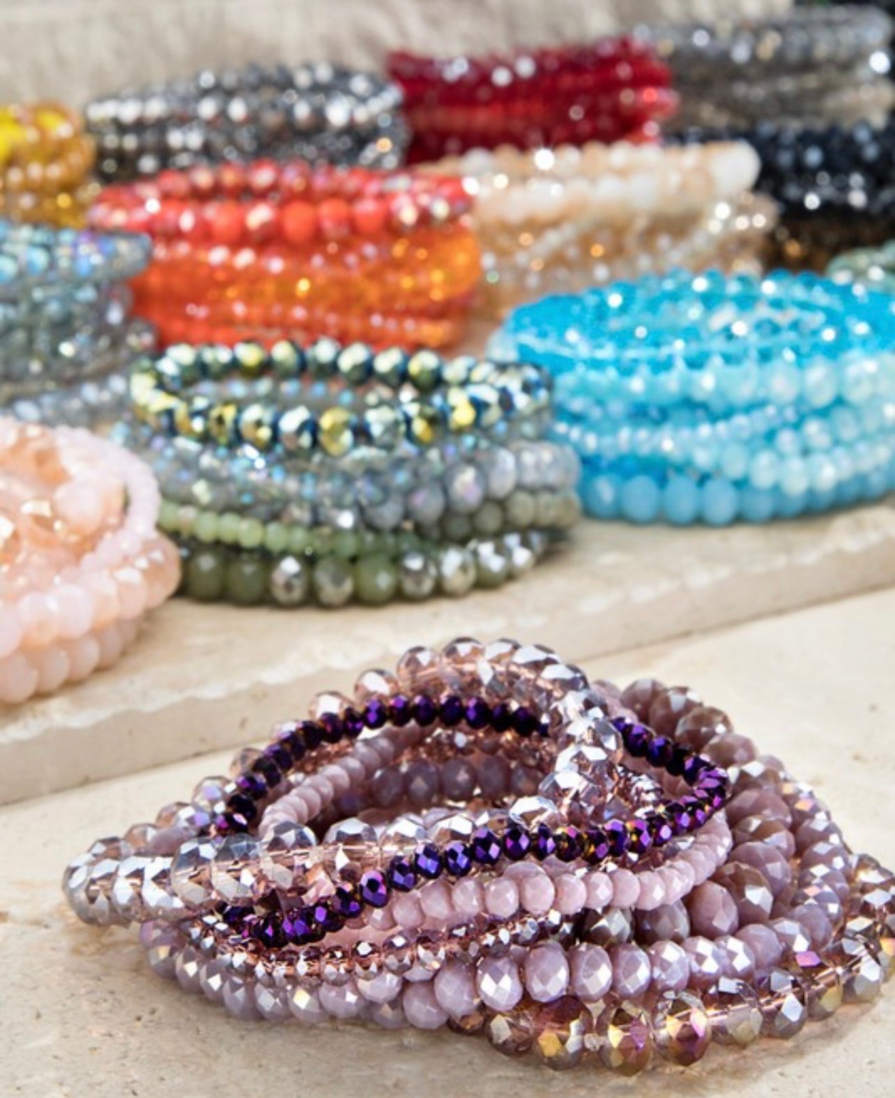Glass Bead 9 Set Bracelets-Happy Campers Boutique-Happy Campers Boutique, Women's Fashion and More in Plainwell, MI