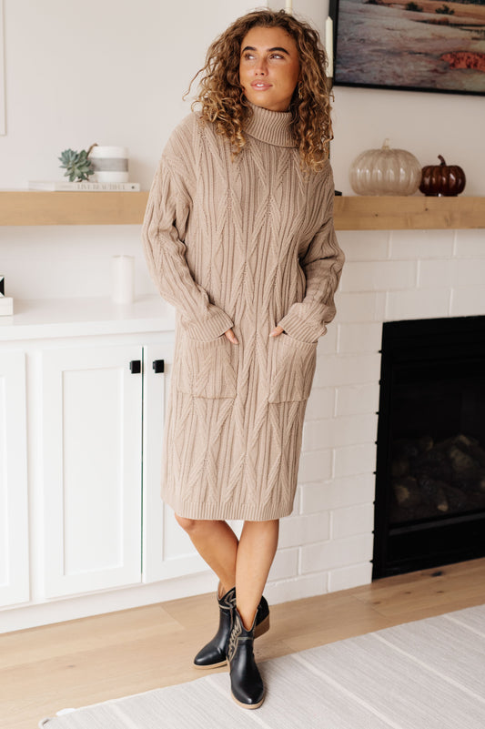 Bundled Beauty Turtleneck Sweater Dress-Womens-Ave Shops-Happy Campers Boutique, Women's Fashion and More in Plainwell, MI