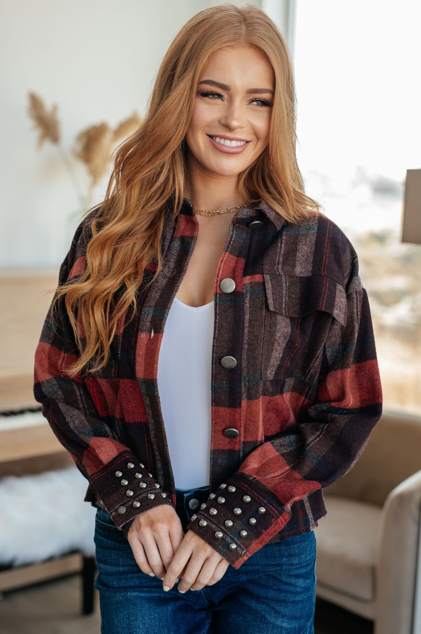 Already There Plaid Shacket-Womens-Ave Shops-Happy Campers Boutique, Women's Fashion and More in Plainwell, MI