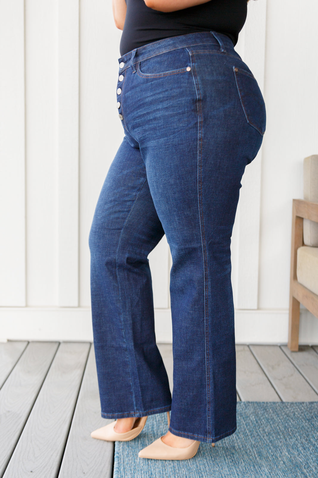 Arlo High Rise Button-Fly Straight Jeans-Womens-Ave Shops-Happy Campers Boutique, Women's Fashion and More in Plainwell, MI