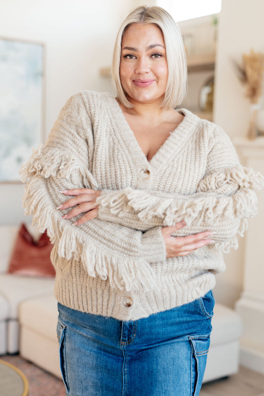 Ask Me About It Fringe Cardigan-Womens-Ave Shops-Happy Campers Boutique, Women's Fashion and More in Plainwell, MI