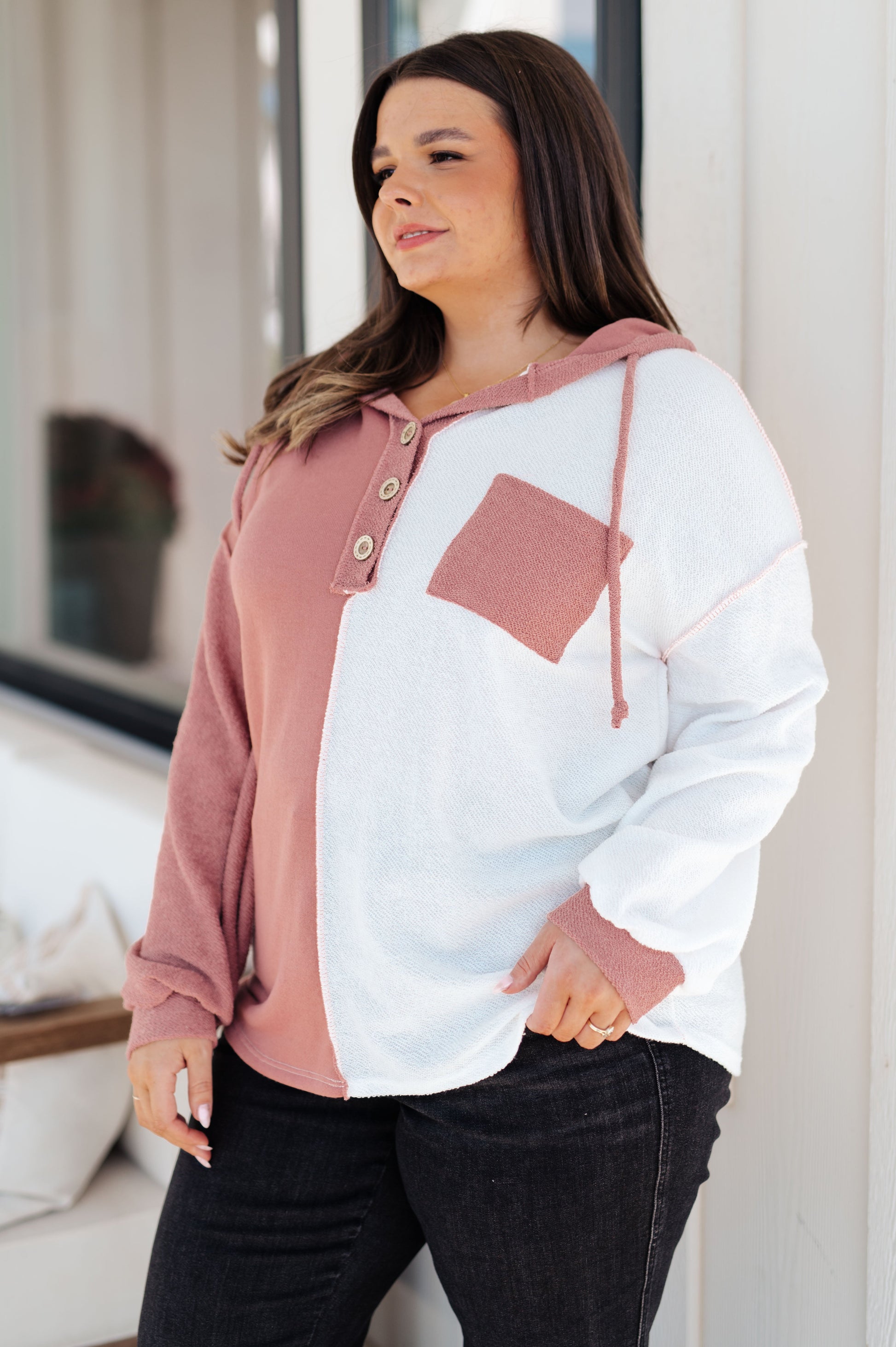 Best On The Block Color Block Hoodie-Womens-Ave Shops-Happy Campers Boutique, Women's Fashion and More in Plainwell, MI
