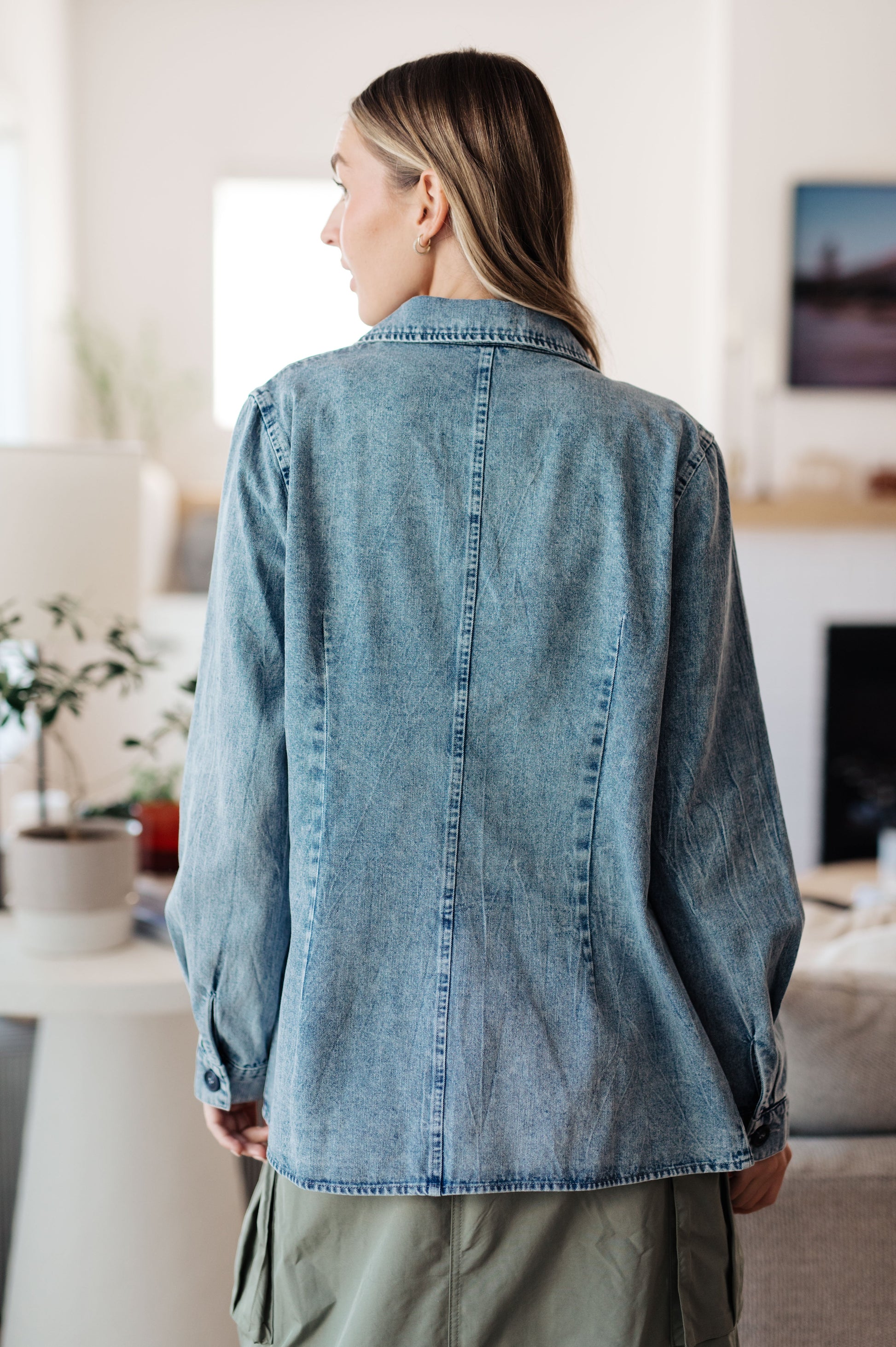 Business Brunch Denim Blazer-Womens-Ave Shops-Happy Campers Boutique, Women's Fashion and More in Plainwell, MI