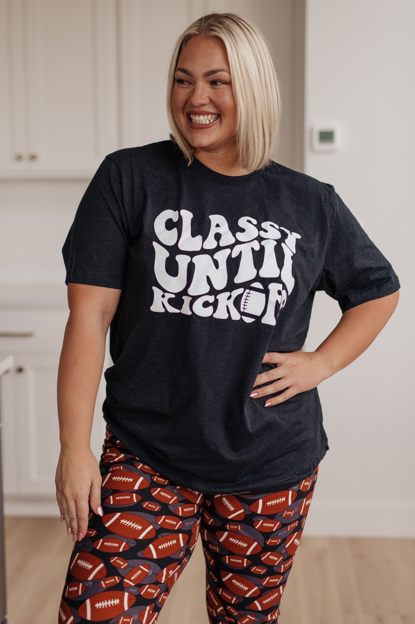 Classy Until Kickoff Tee-Womens-Ave Shops-Happy Campers Boutique, Women's Fashion and More in Plainwell, MI