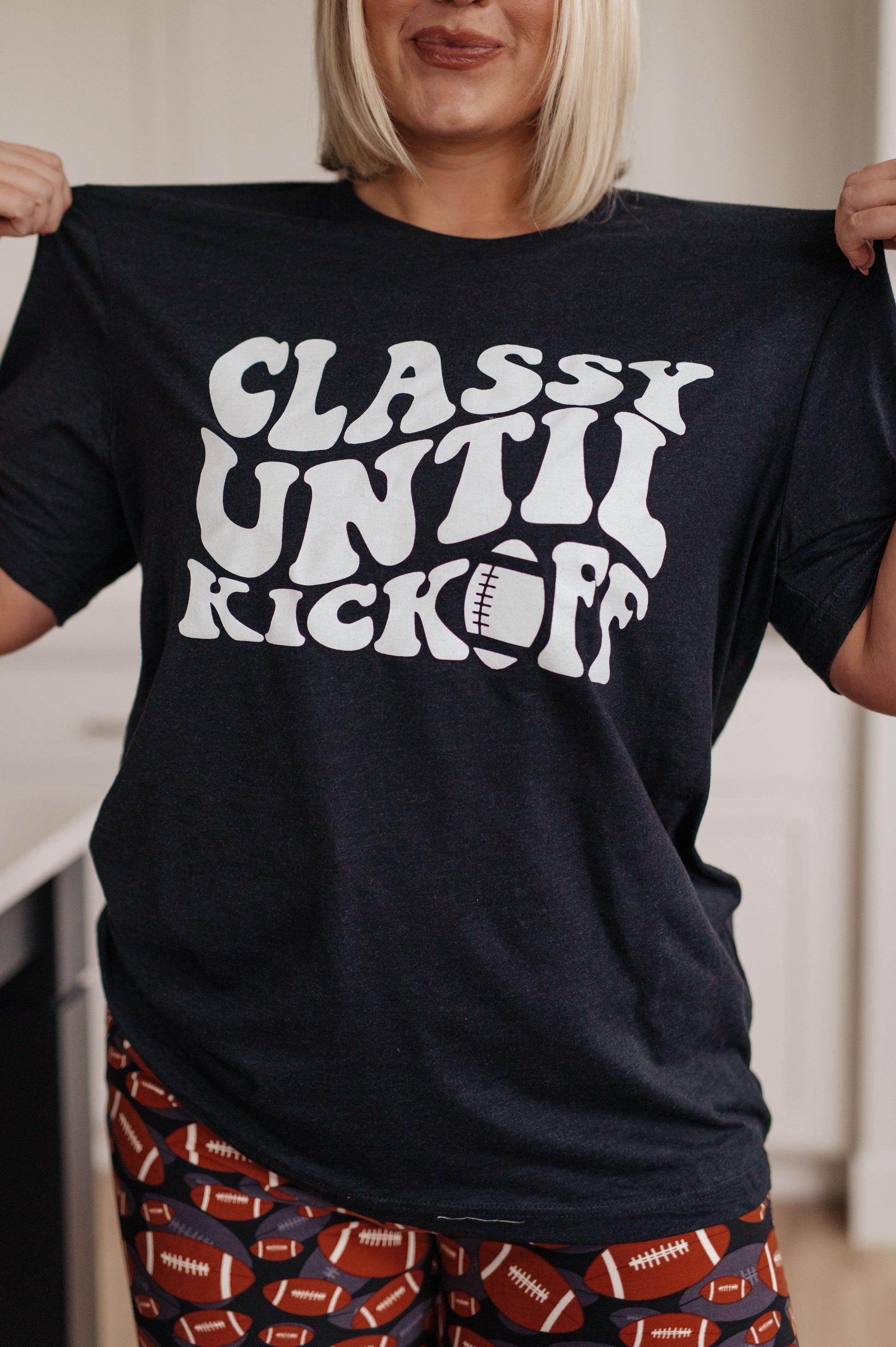 Classy Until Kickoff Tee-Womens-Ave Shops-Happy Campers Boutique, Women's Fashion and More in Plainwell, MI