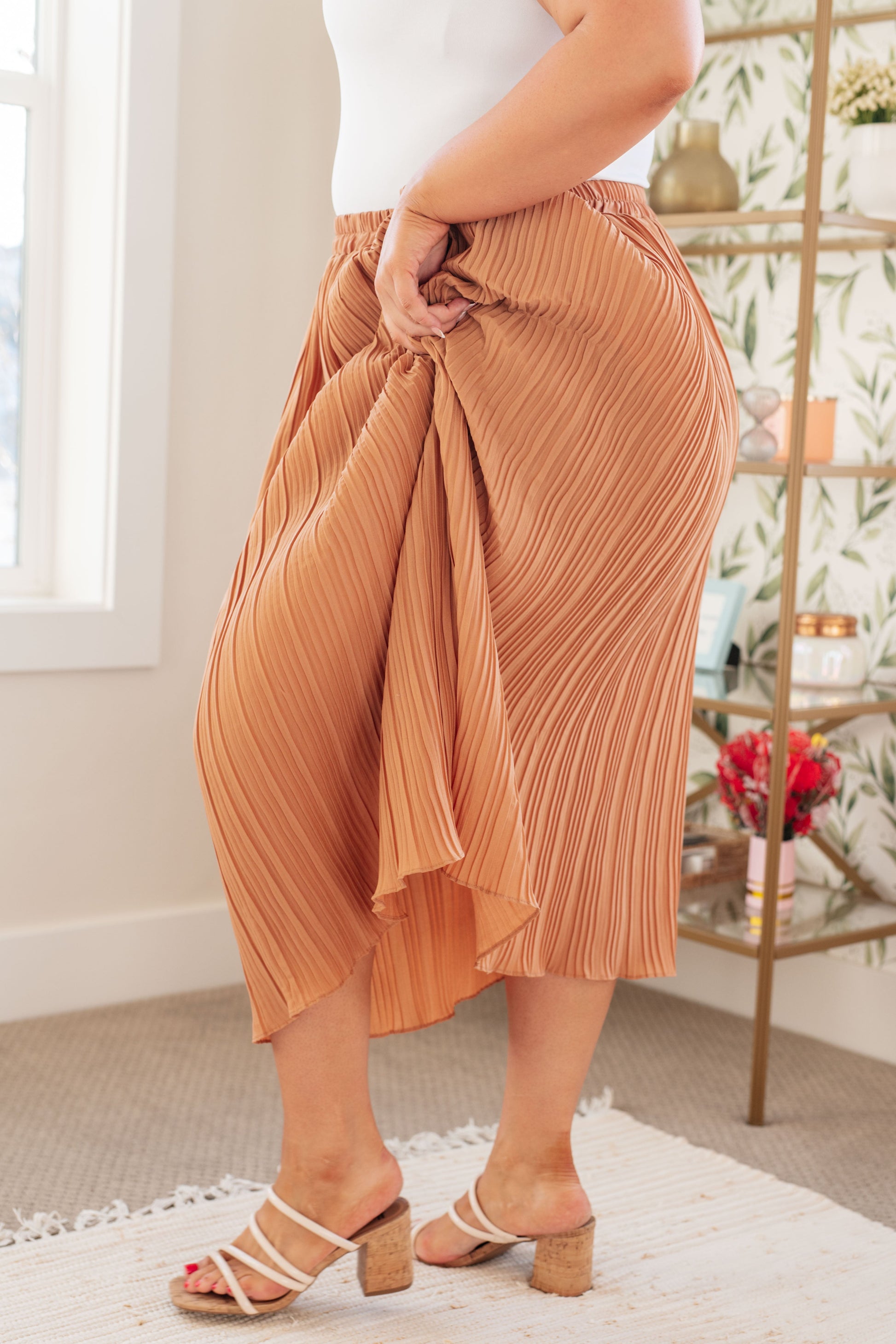 Are You Talking to Me Pleated Midi Skirt-Skirts-Ave Shops-Happy Campers Boutique, Women's Fashion and More in Plainwell, MI