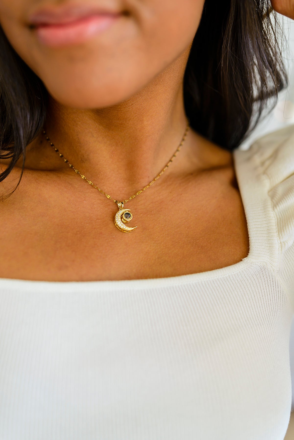 Crescent Moon Necklace-Womens-Ave Shops-Happy Campers Boutique, Women's Fashion and More in Plainwell, MI